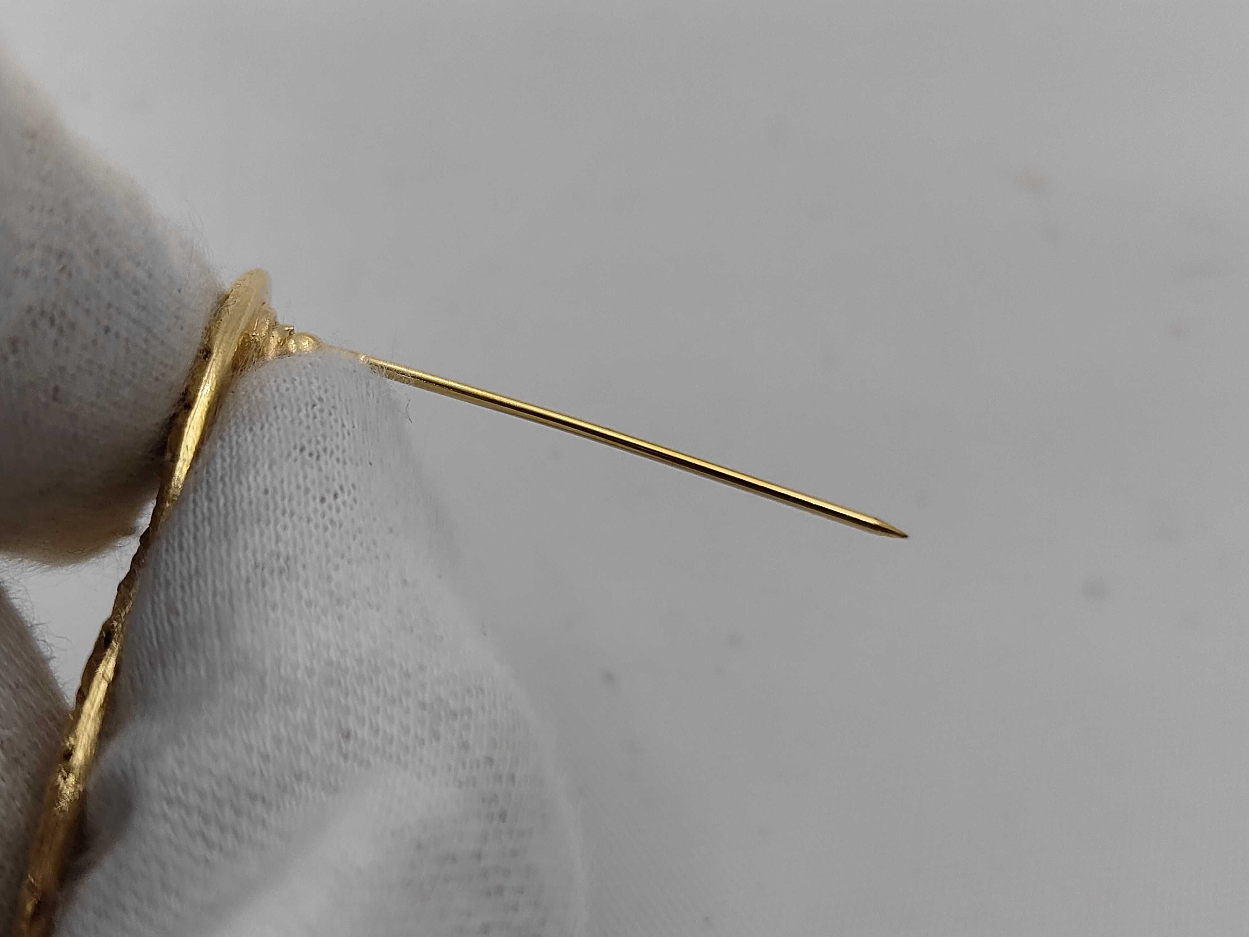 brooch, Coco Mark, 1262, braided design, gold, 29 stamped. — view 3