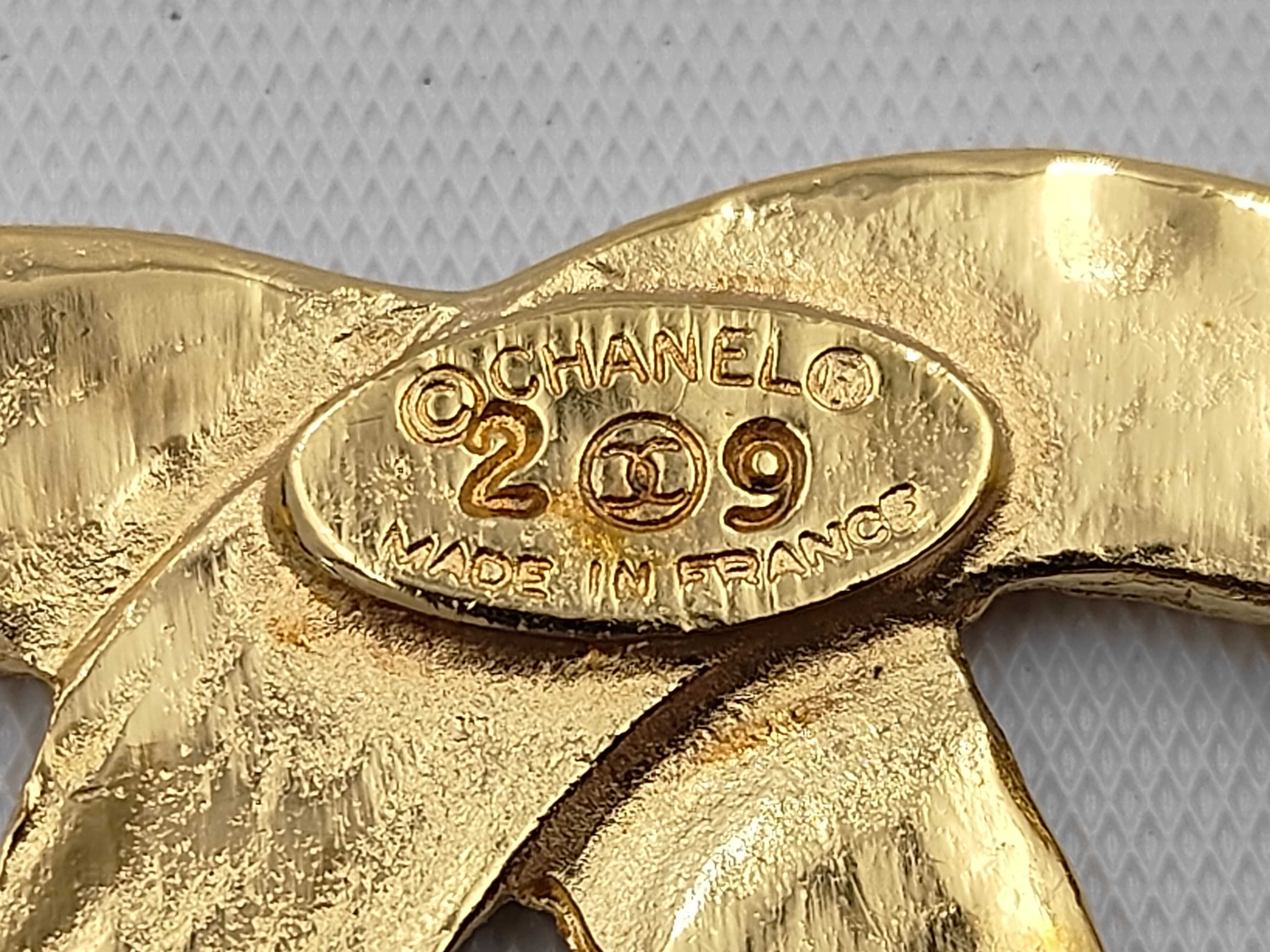 brooch, Coco Mark, 1262, braided design, gold, 29 stamped. — view 4