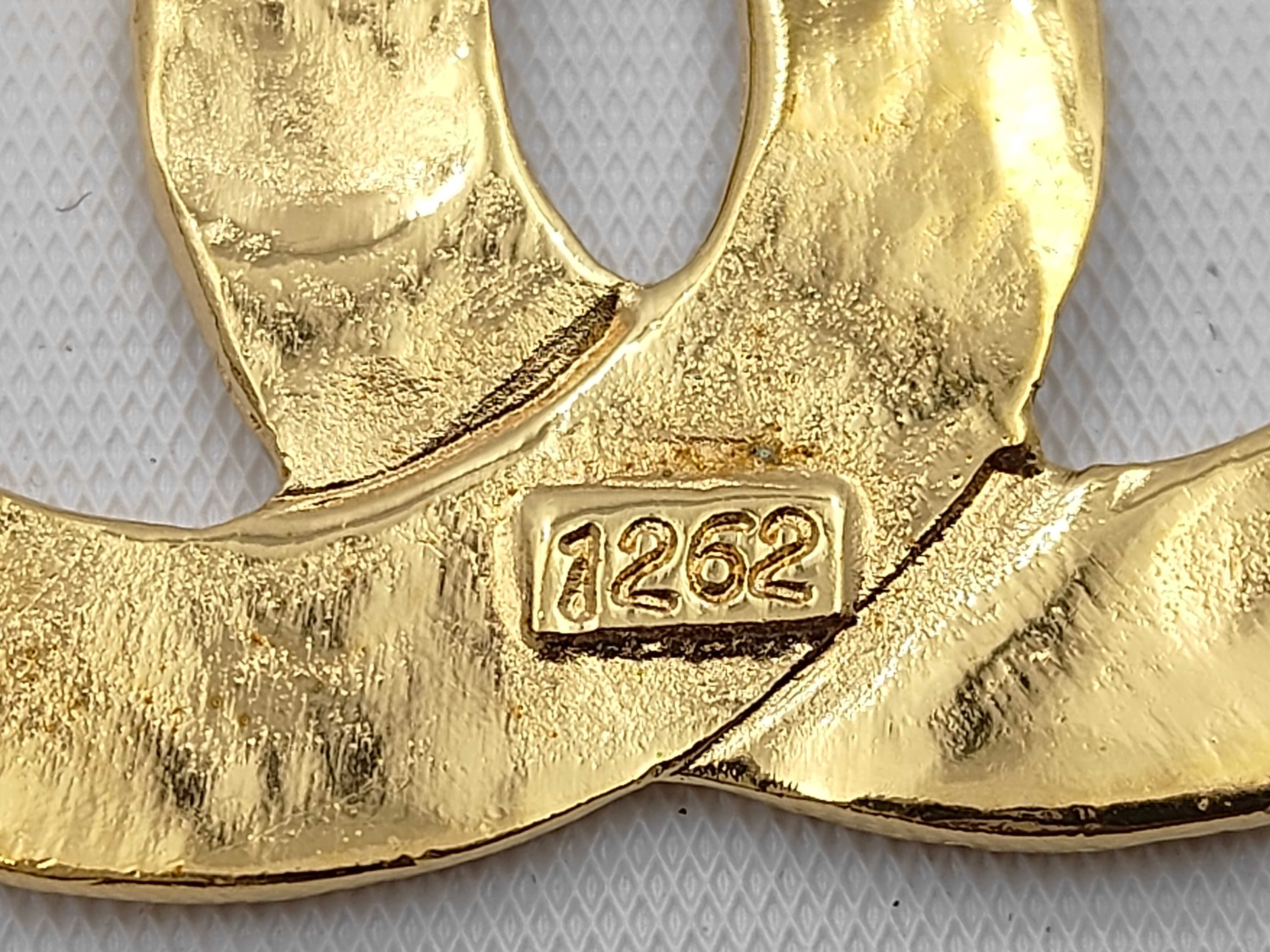 brooch, Coco Mark, 1262, braided design, gold, 29 stamped. — view 5