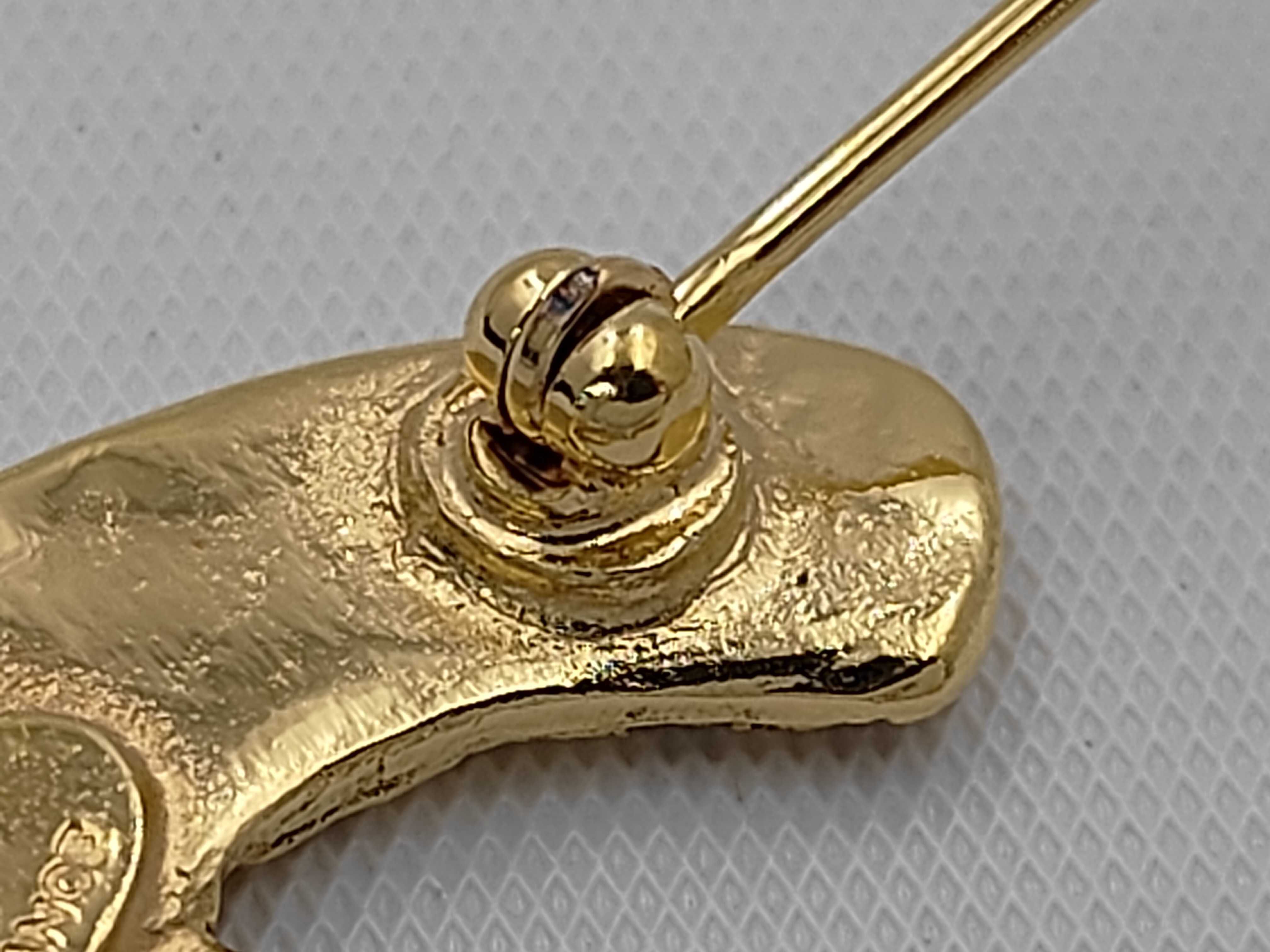brooch, Coco Mark, 1262, braided design, gold, 29 stamped. — view 7