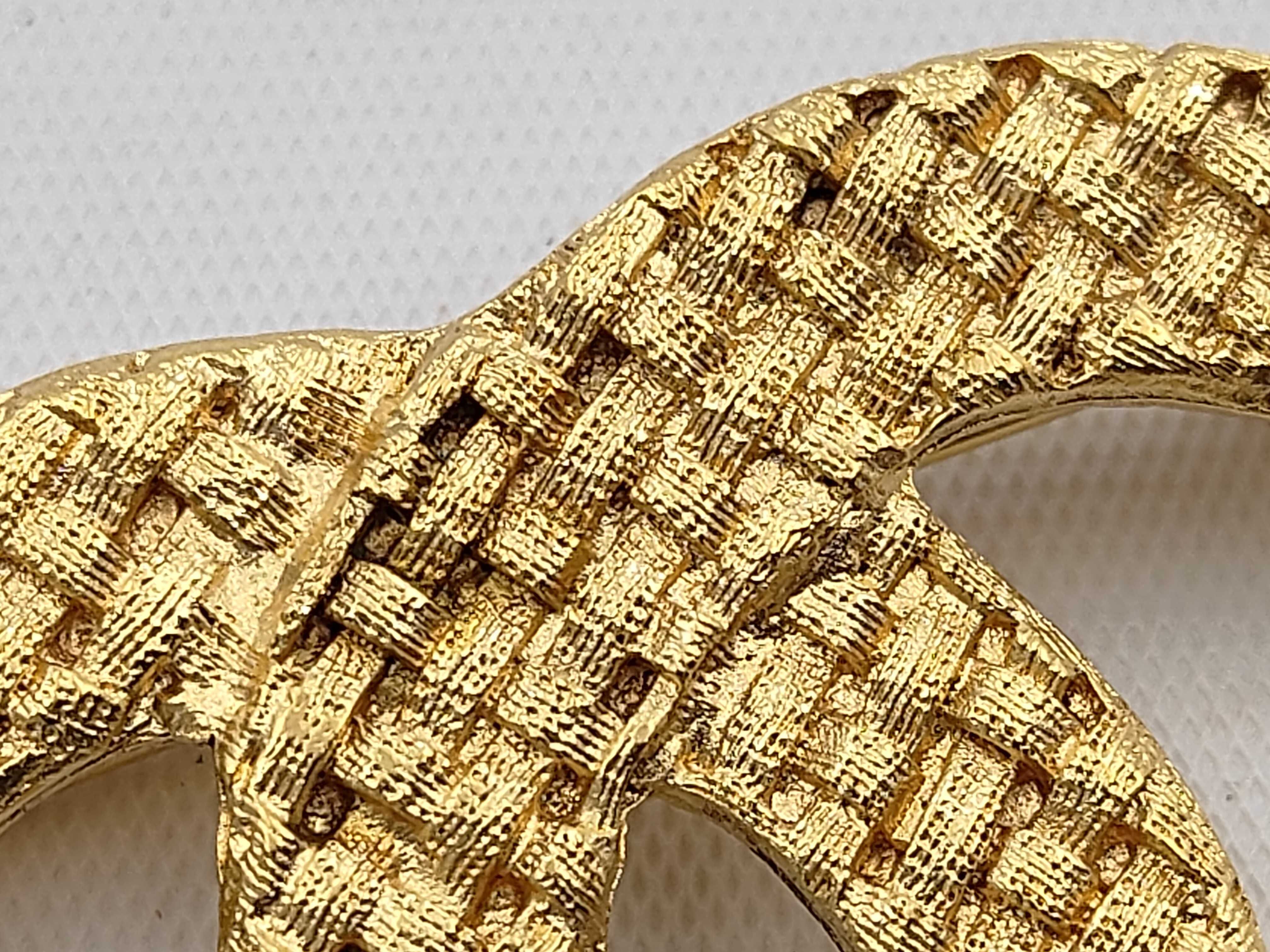 brooch, Coco Mark, 1262, braided design, gold, 29 stamped. — view 8