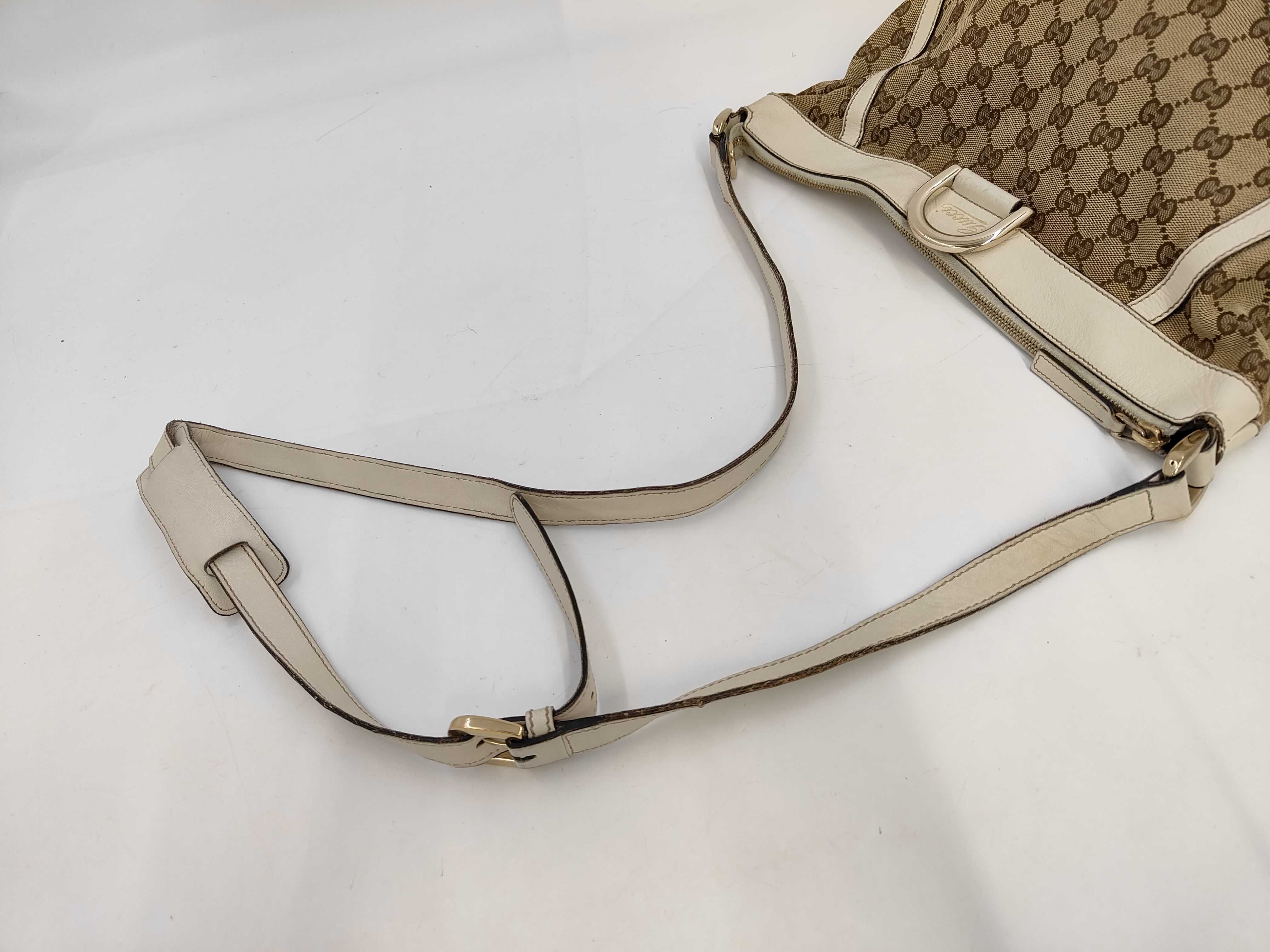 GG Canvas Shoulder Bag, Abbey White — view 3