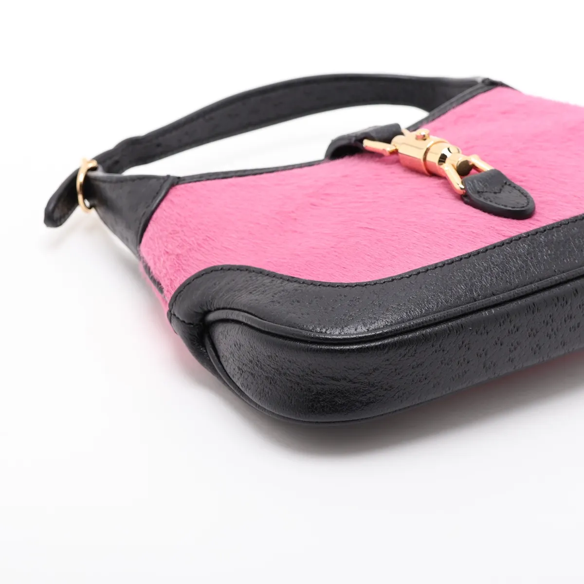 Jackie 1961 Calf Hair x Leather Shoulder Bag, Pink, 637092 — view 4