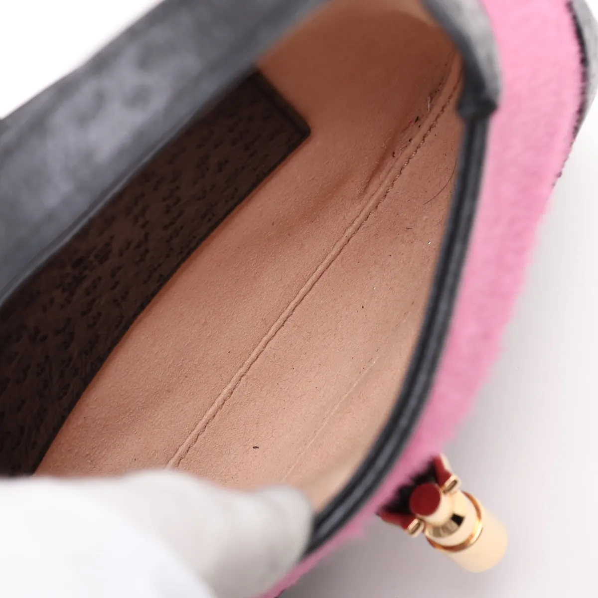 Jackie 1961 Calf Hair x Leather Shoulder Bag, Pink, 637092 — view 8