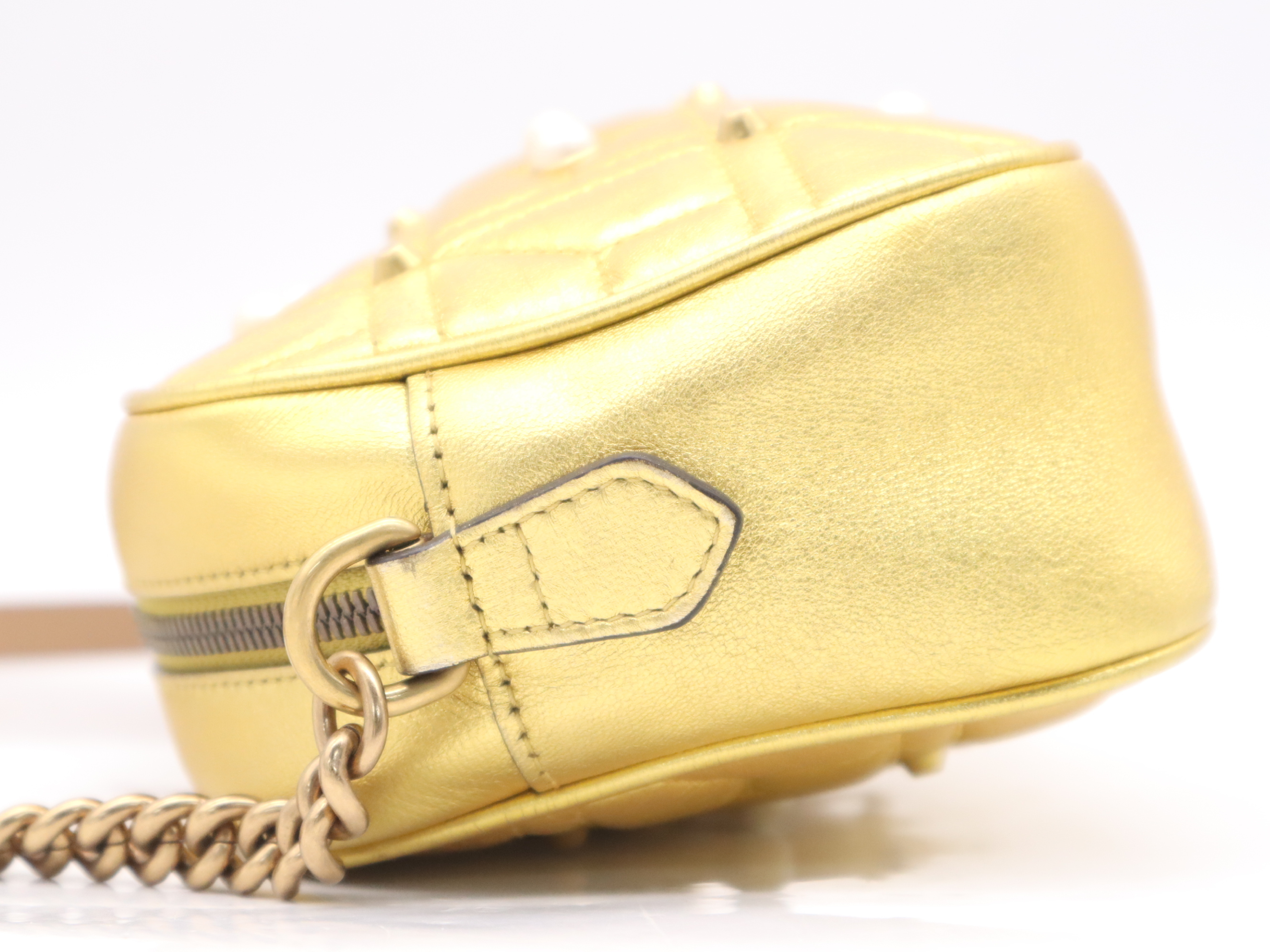 447632 Leather GG Marmont Shoulder Bag Gold Jewel Shoulder Bag — view 3