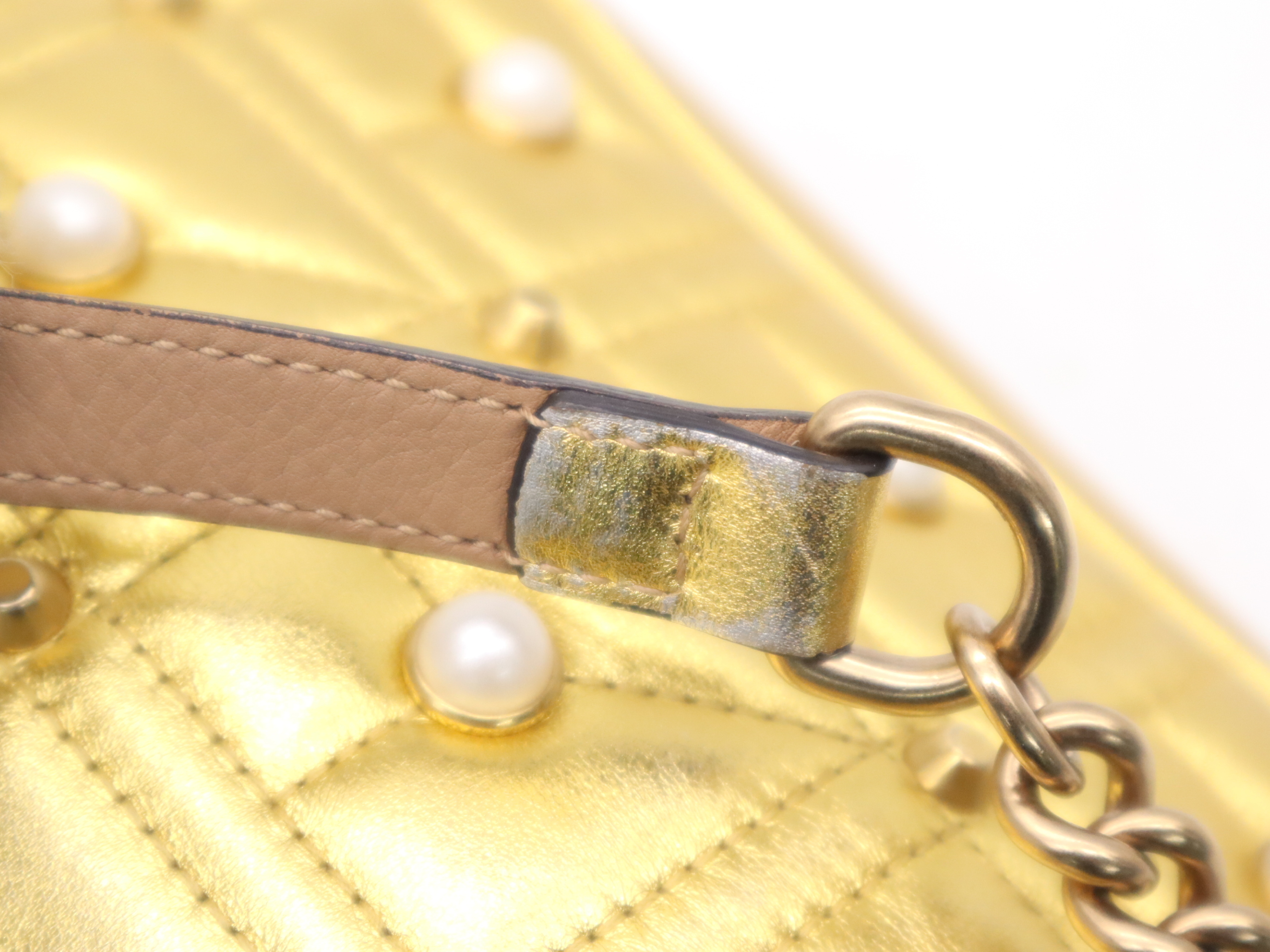 447632 Leather GG Marmont Shoulder Bag Gold Jewel Shoulder Bag — view 9