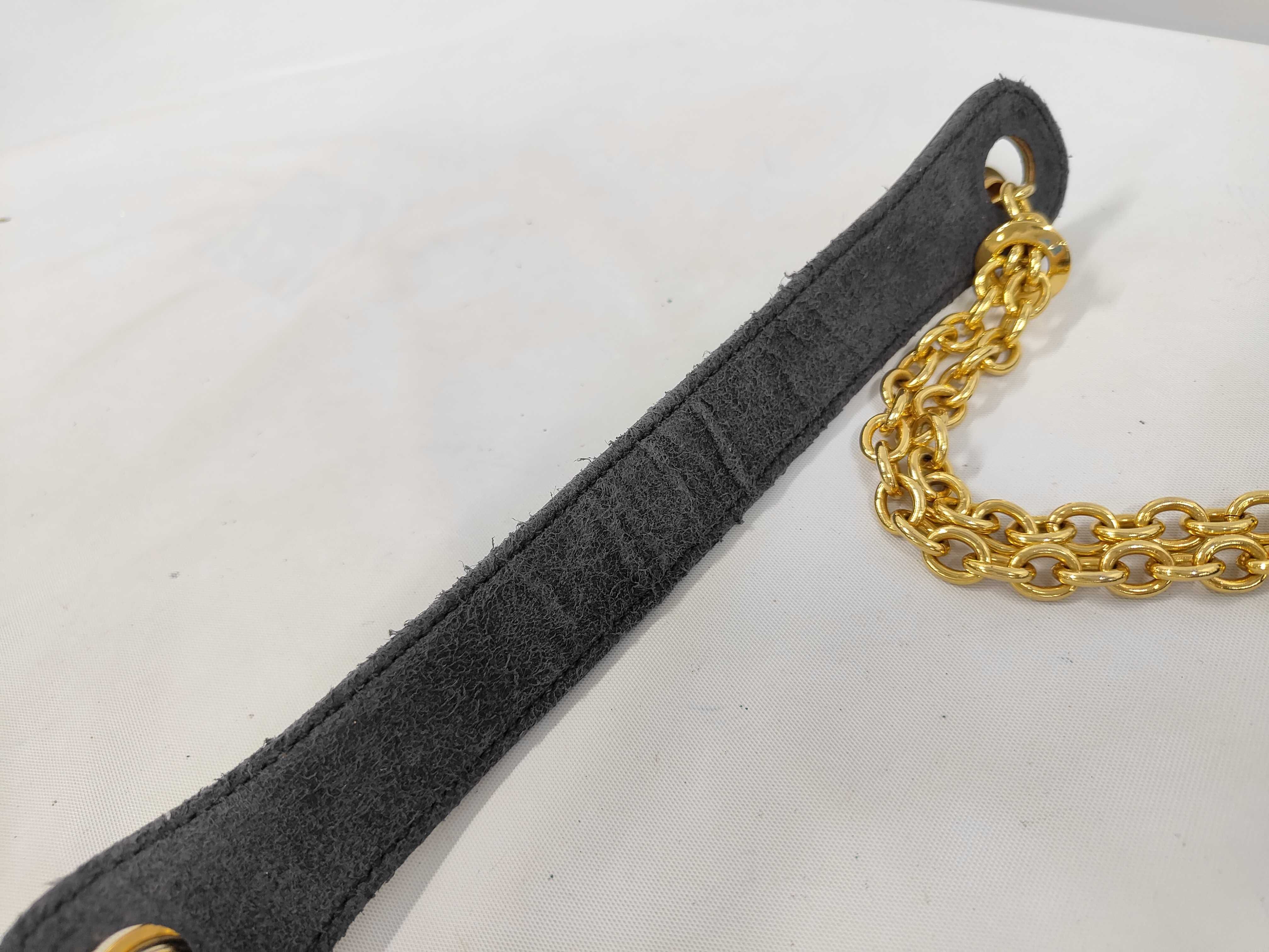 Bamboo Chain Leather Tote Bag — view 6