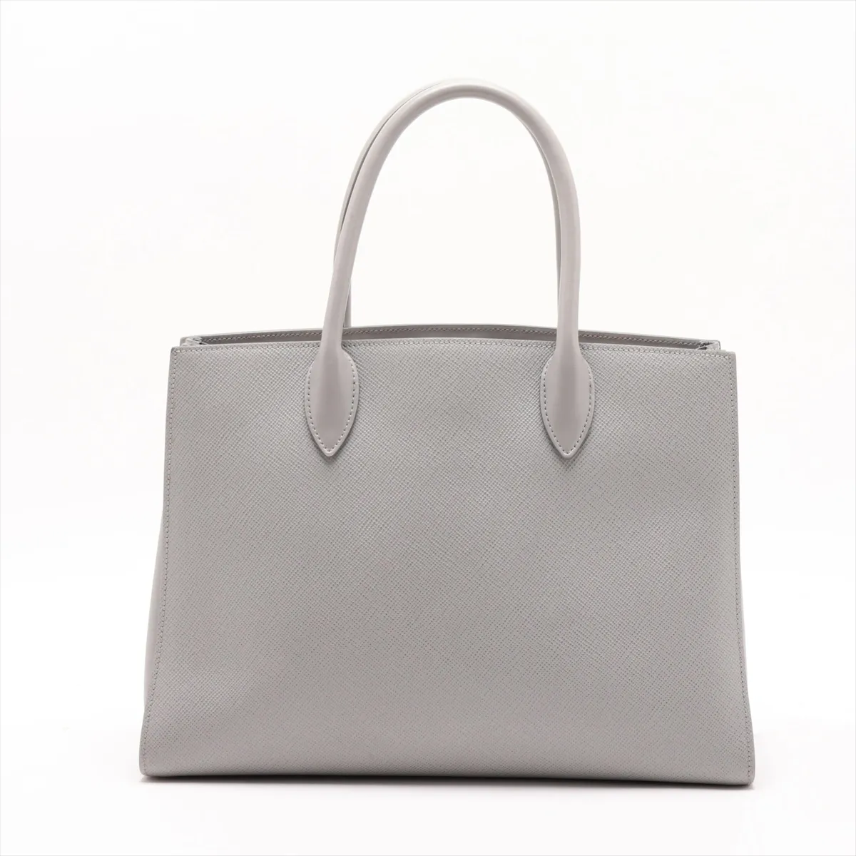 Vitello Daino Leather Handbag, Gray, 1BA153 — view 2