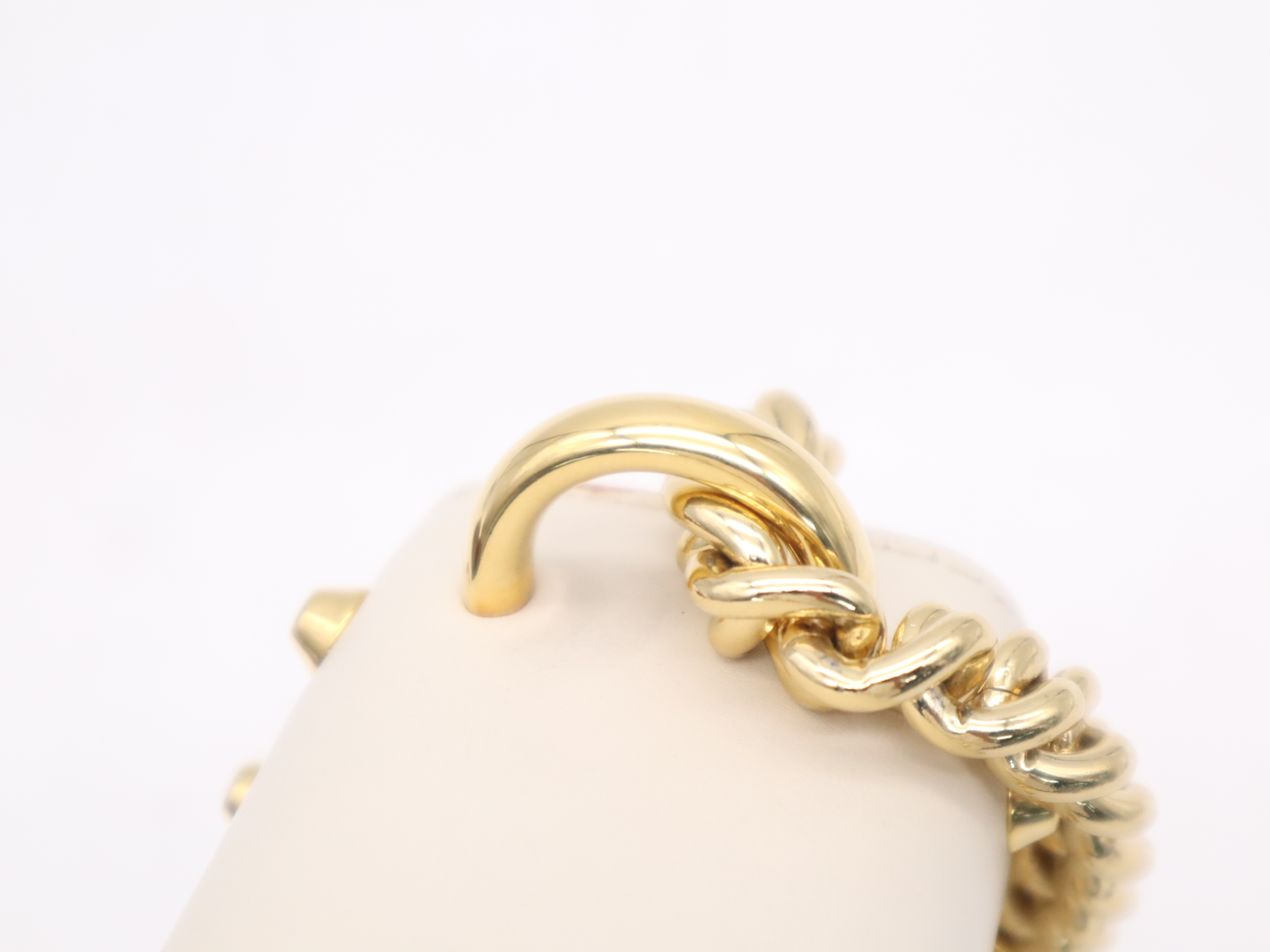 432182 Leather Pearl Stud Padlock Small Shoulder Bag White Gold Hardware Includes 2 Keys, Clochette, and Dust Bag — view 8