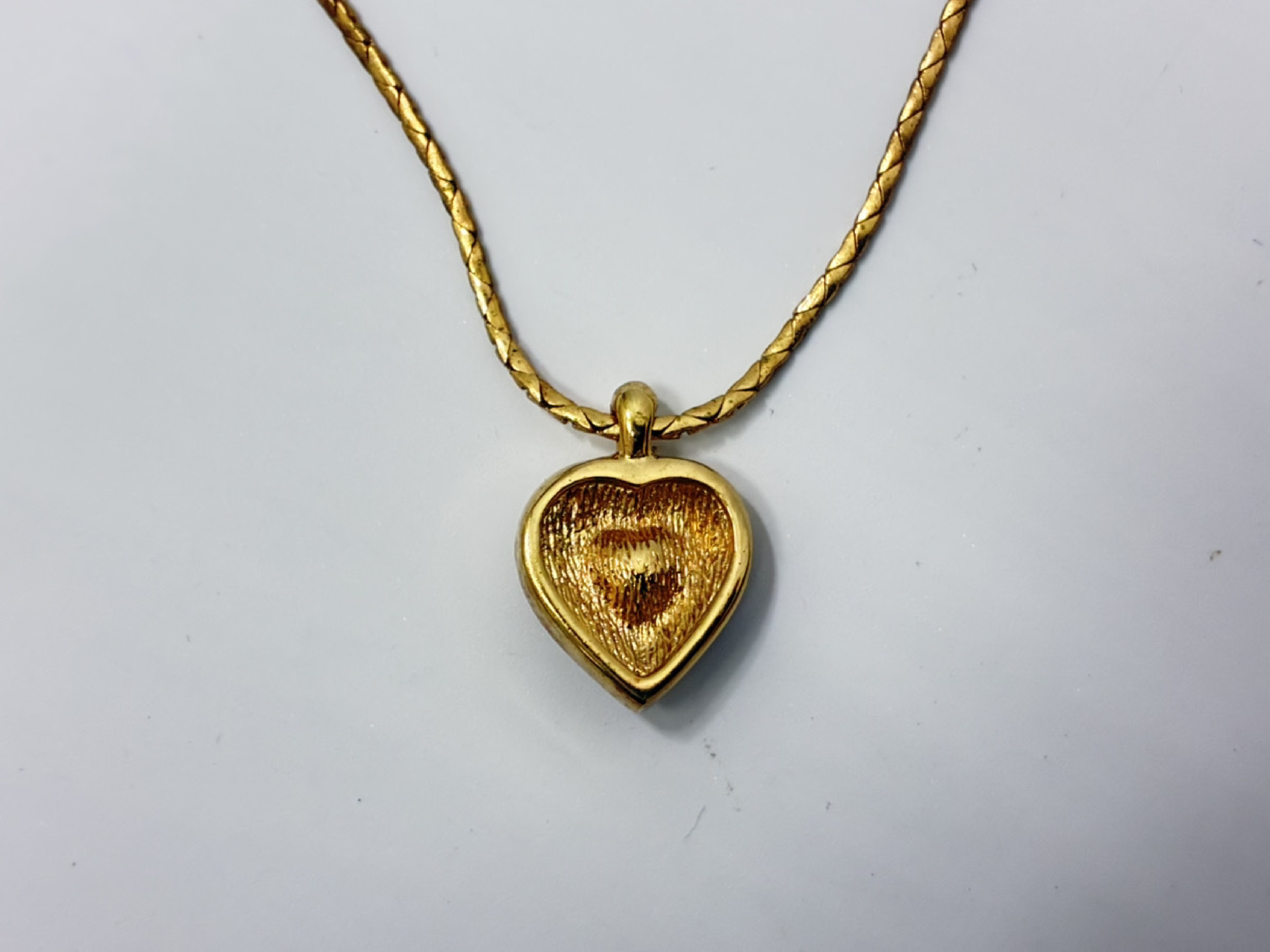 Heart Rhinestone Necklace GP Necklace — view 3