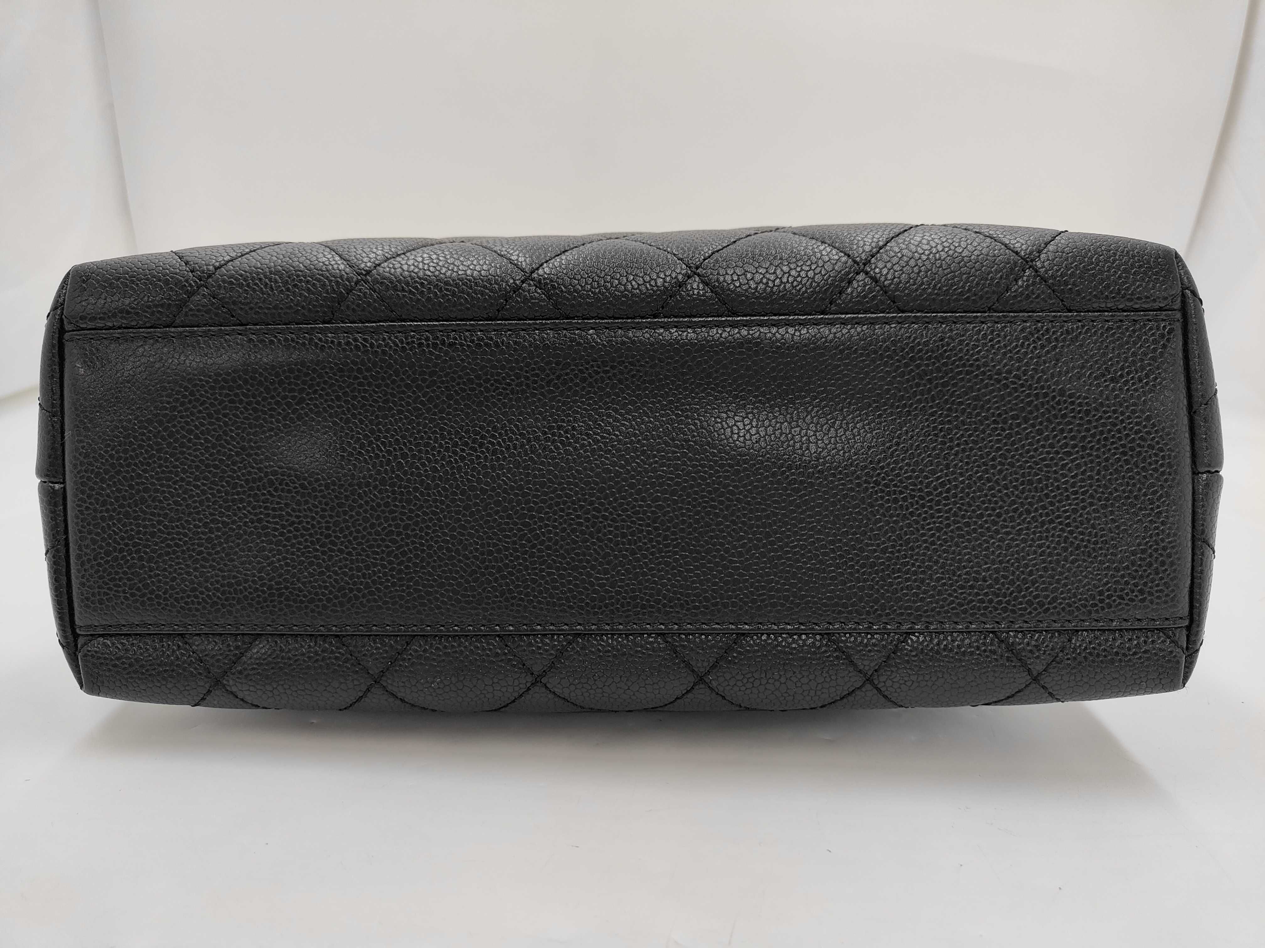 Matelassé Caviar Leather Top Handle Handbag, Black, with Authenticity Card and Seal. — view 3