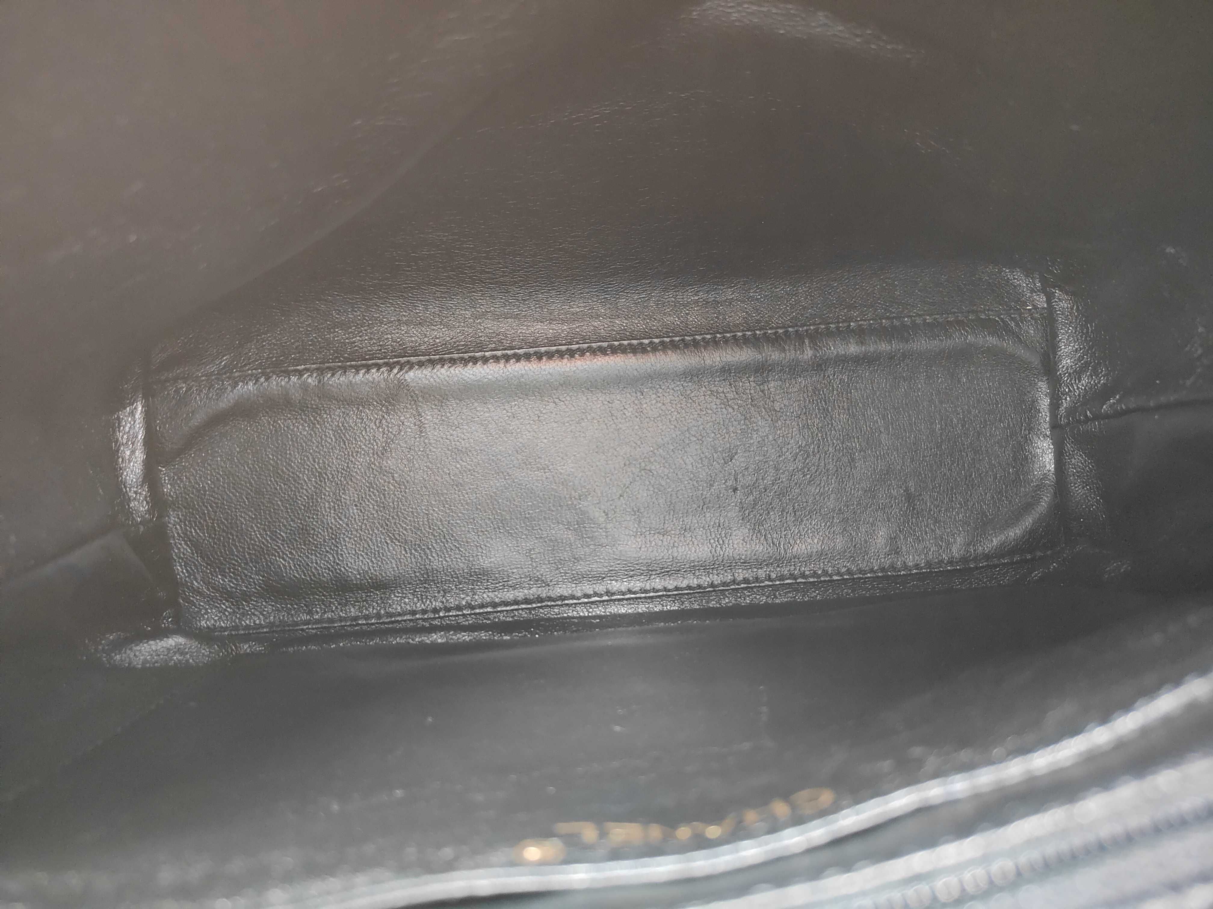 Matelassé Caviar Leather Top Handle Handbag, Black, with Authenticity Card and Seal. — view 8