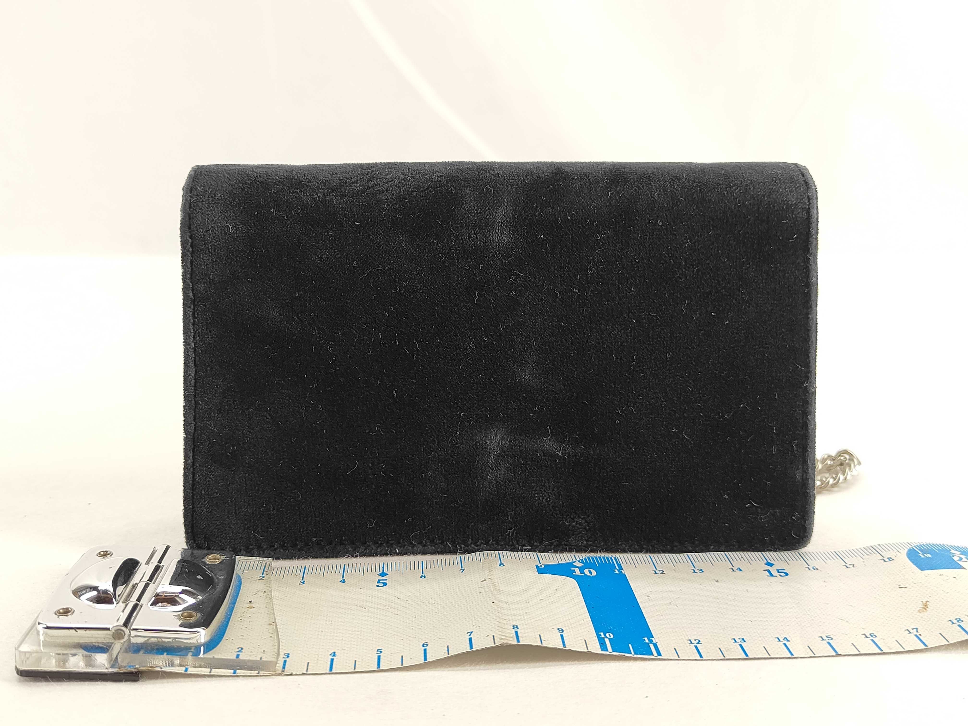 Dionysus Velour x Leather Wallet Black 476432 Shoulder Bag — view 2