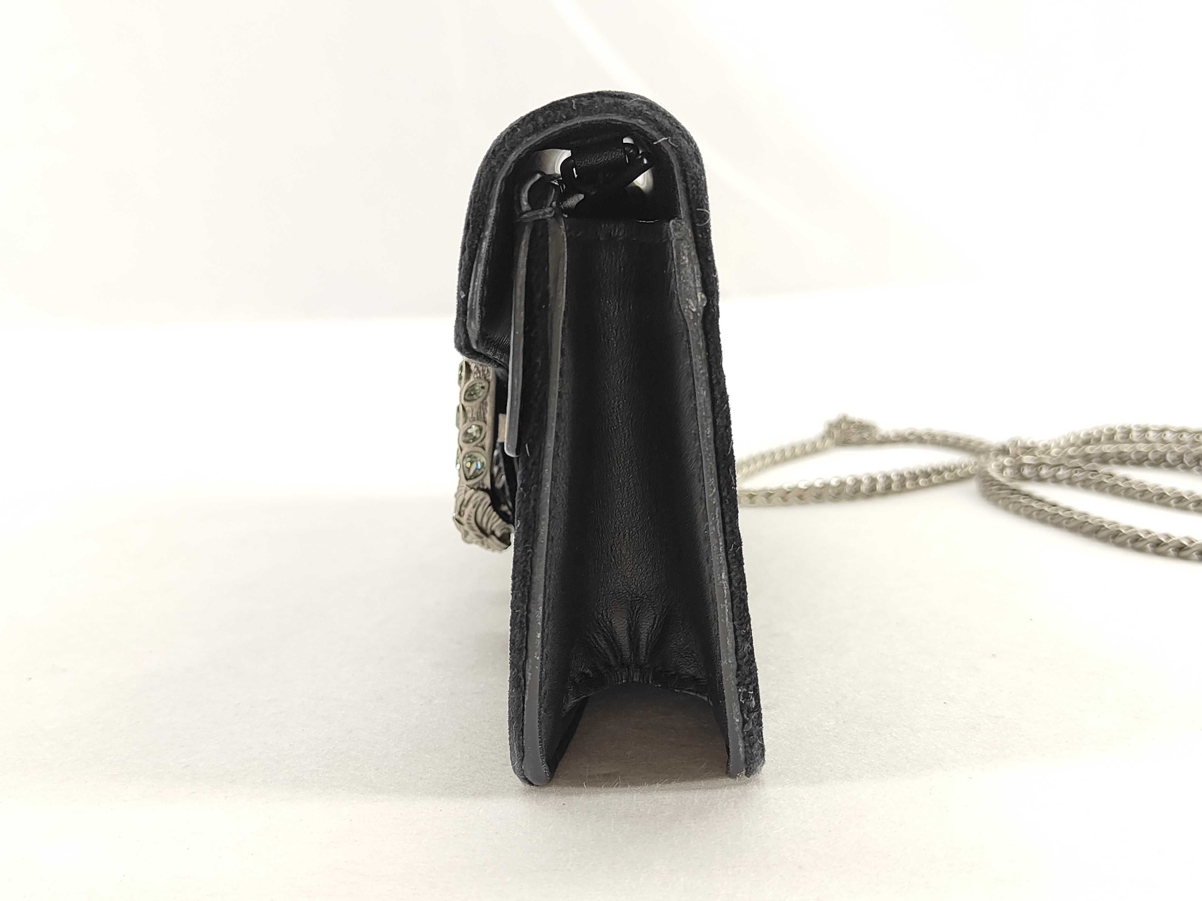 Dionysus Velour x Leather Wallet Black 476432 Shoulder Bag — view 8