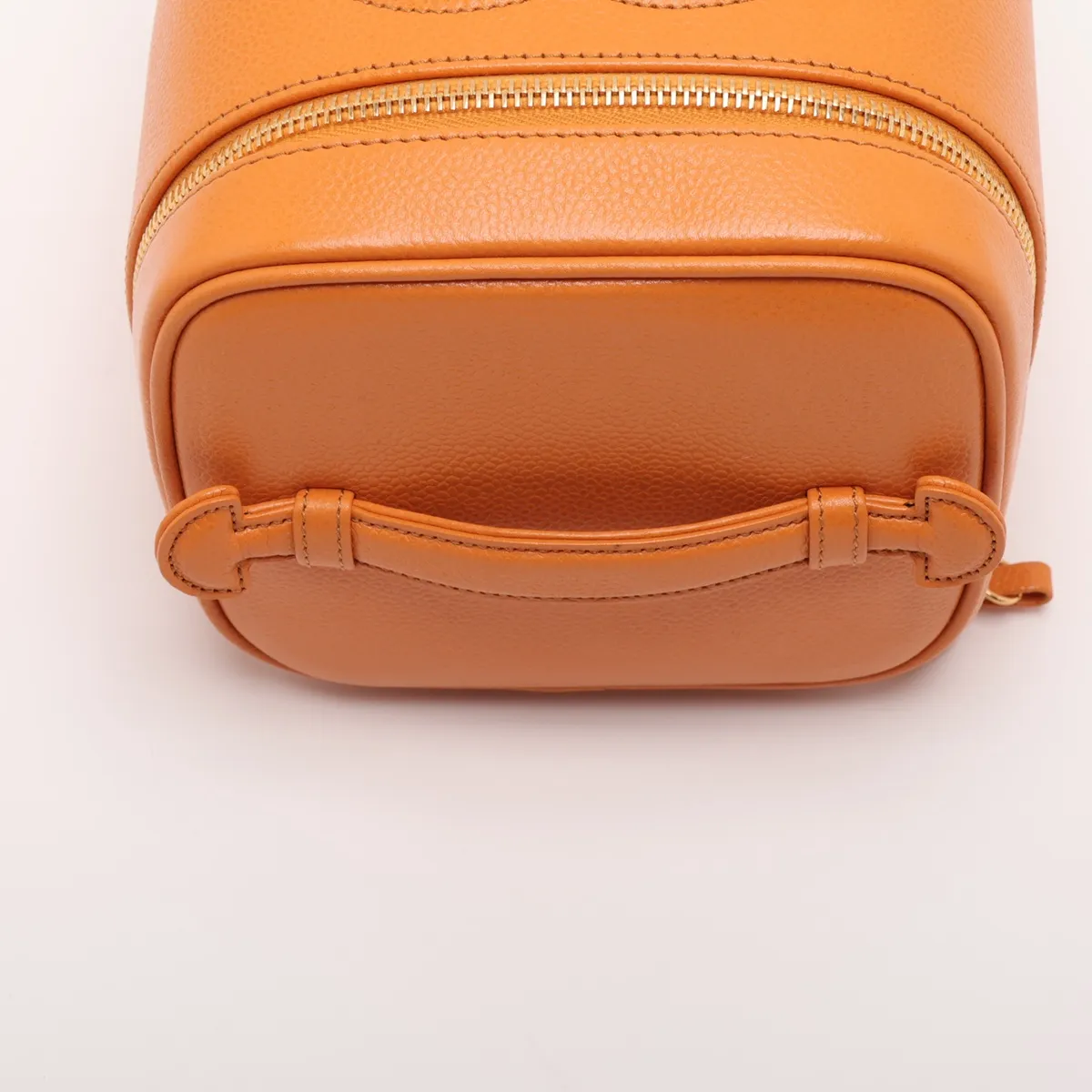 Coco Mark Caviar Skin Vanity Bag, Orange with Gold Hardware, 5345445 (Serial Number 5) — view 5