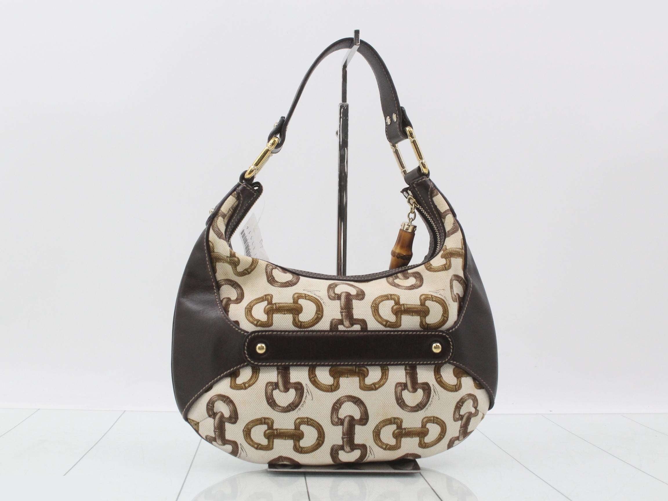 Bamboo Horsebit Shoulder Bag — view 2