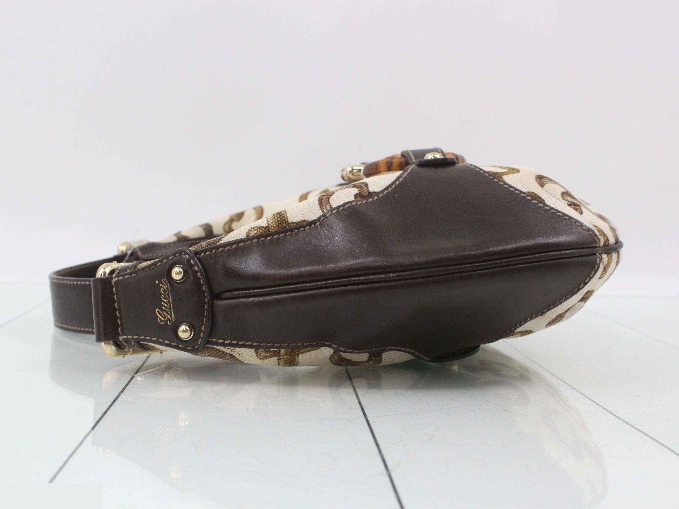 Bamboo Horsebit Shoulder Bag — view 4