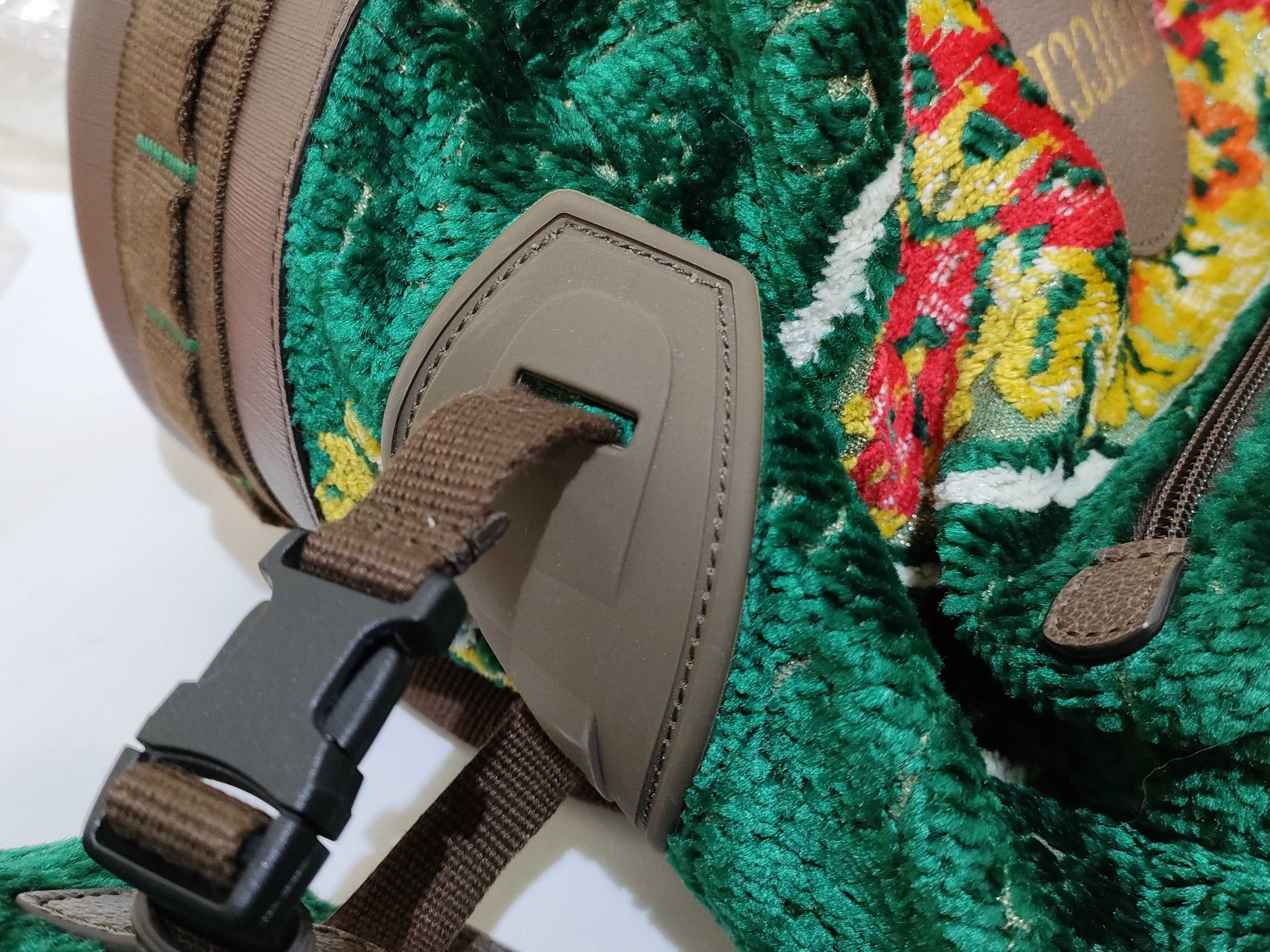 Jacquard Velvet Backpack, Green, 562911 (Rucksack) — view 14