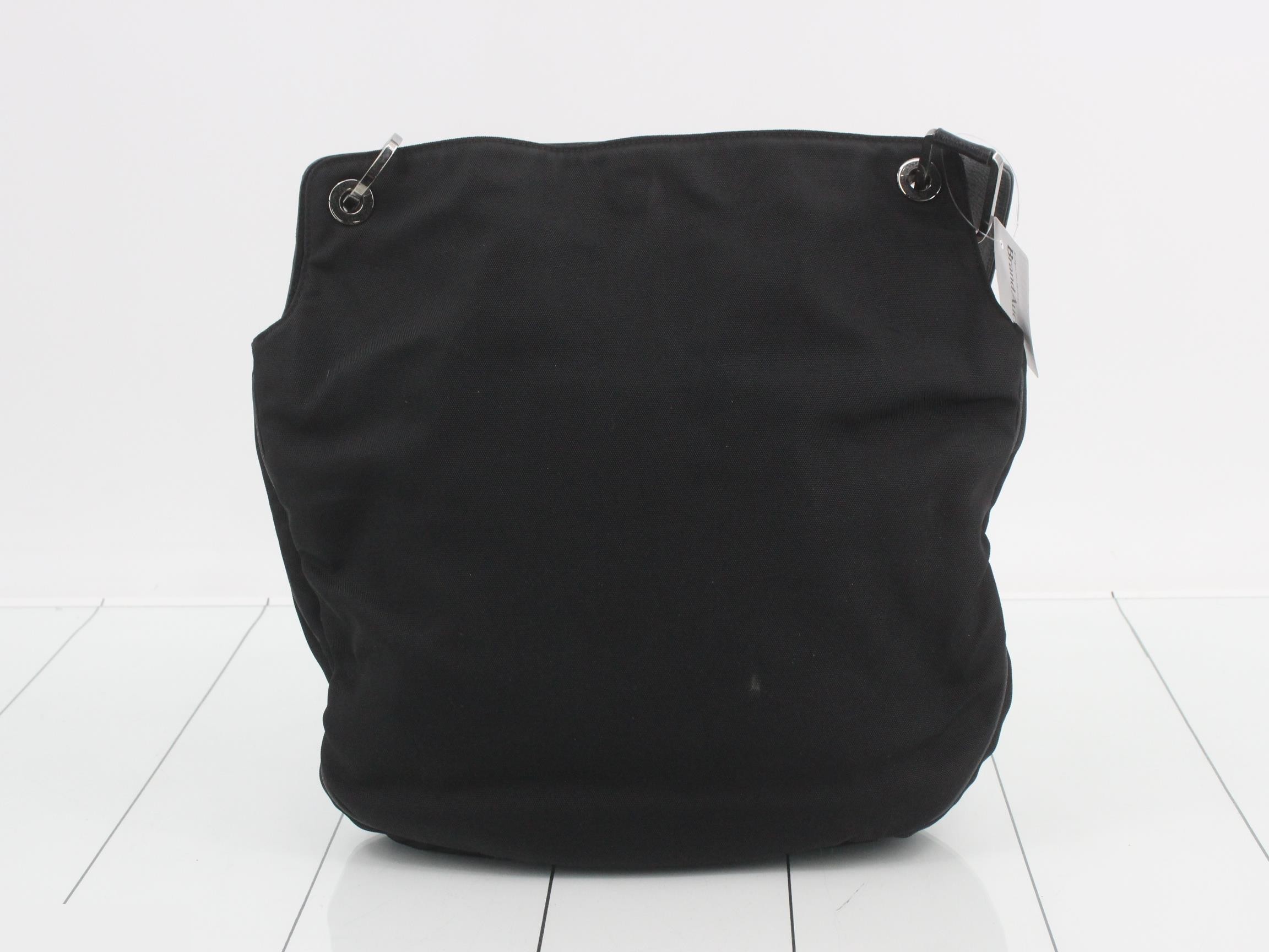 leather nylon shoulder bag — view 2