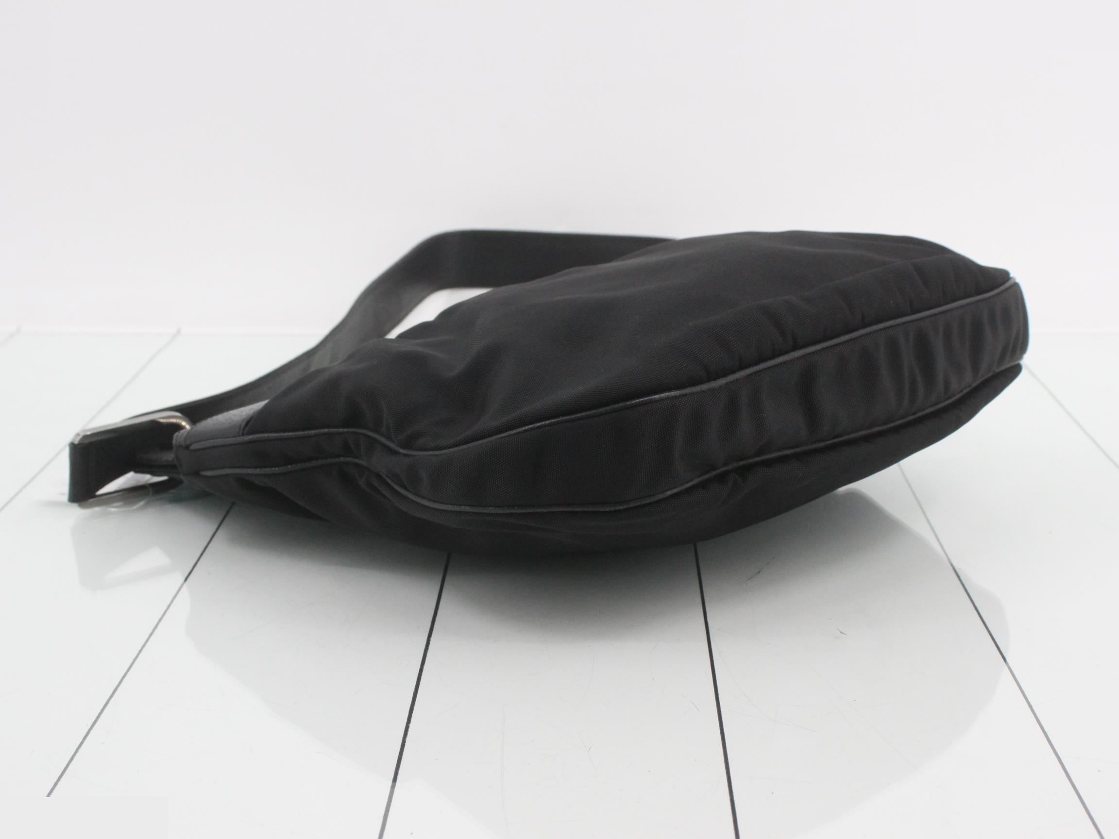 leather nylon shoulder bag — view 5