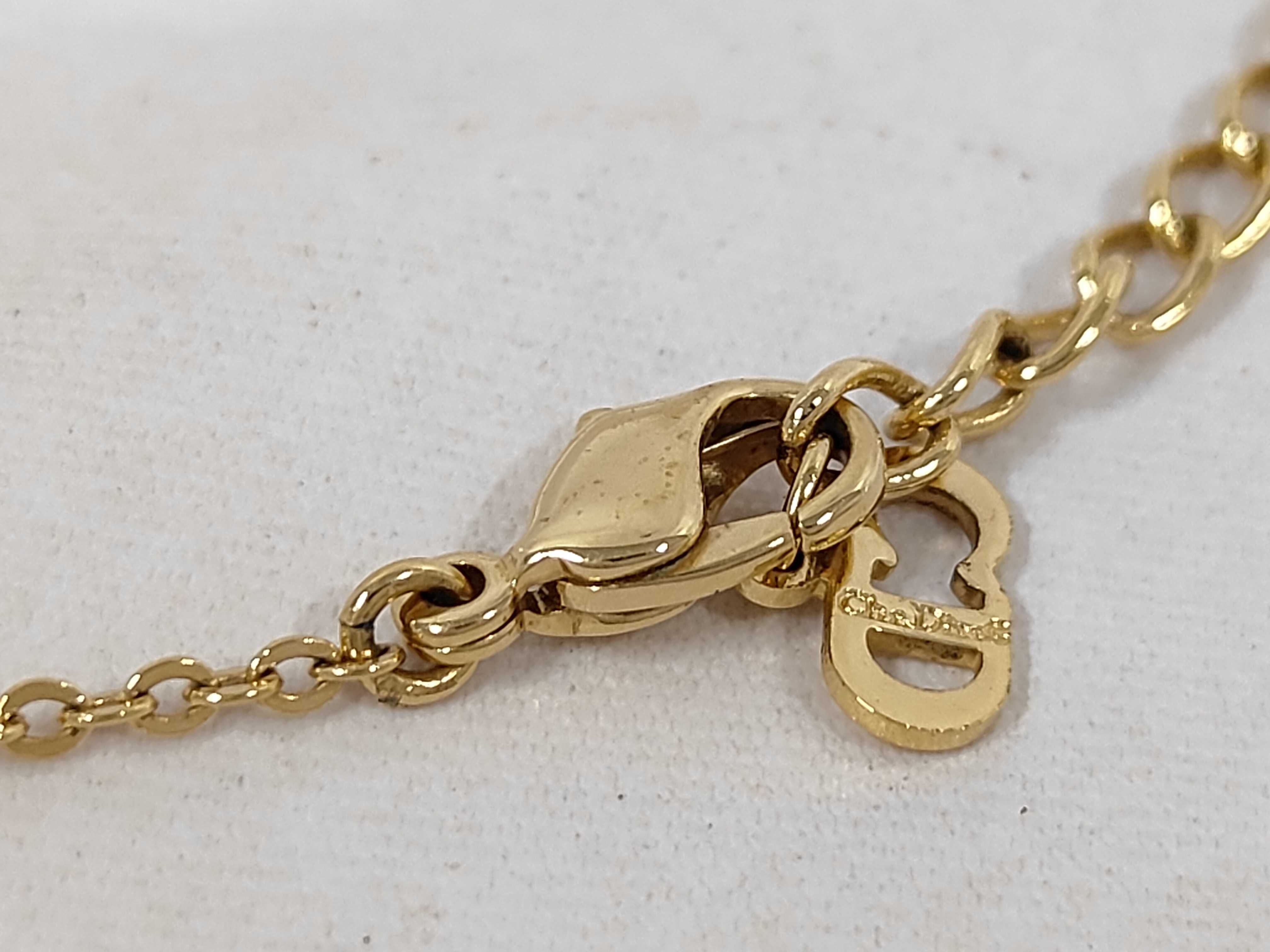Heart Rhinestone Necklace, Gold Necklace — view 5