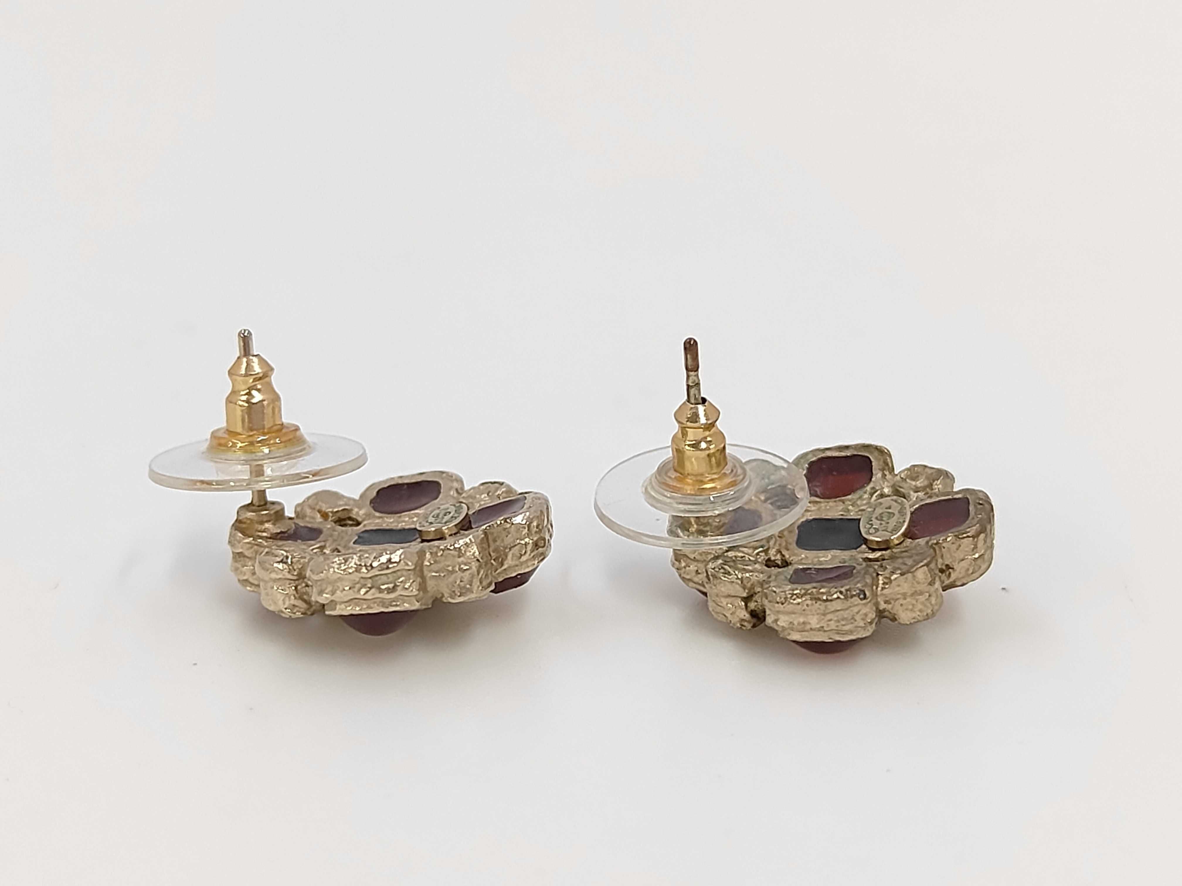 earrings, colored stone, Coco Mark, pearl, A13A. — view 3