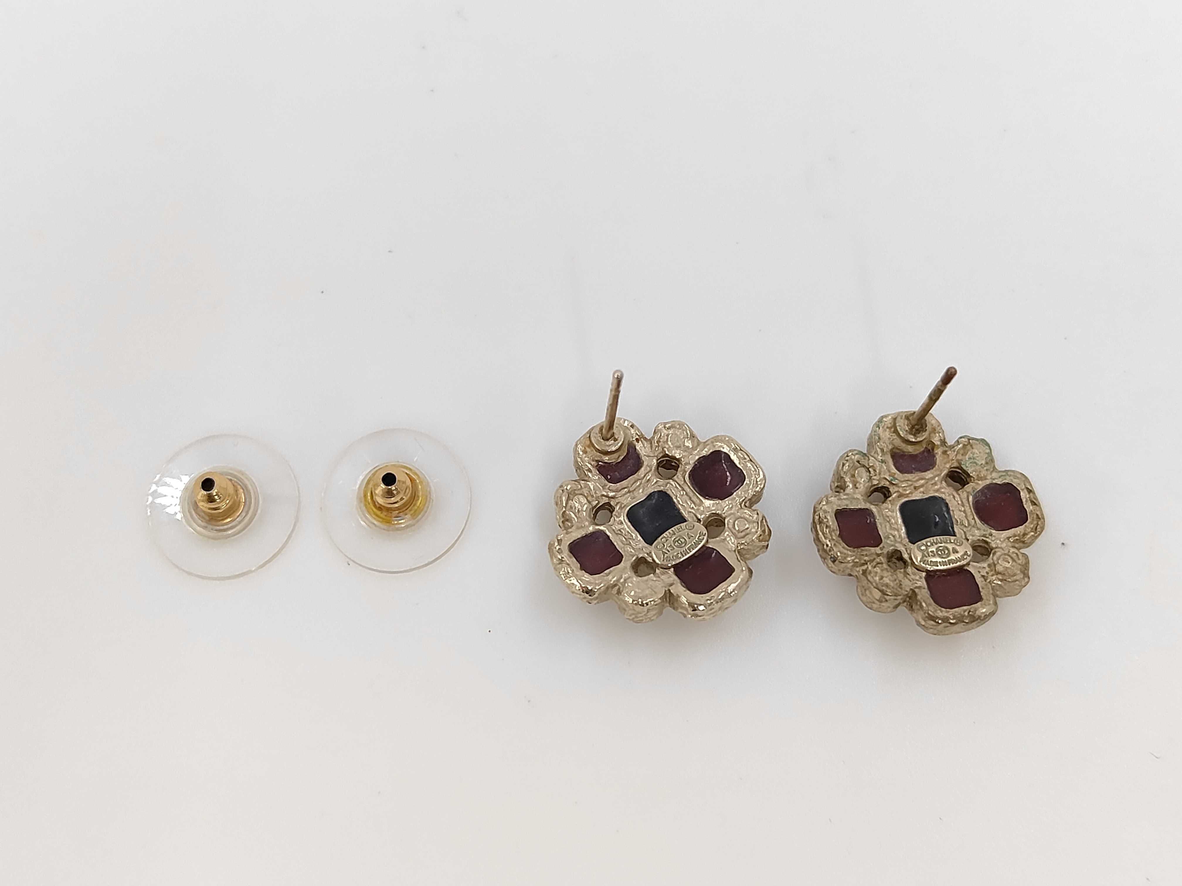 earrings, colored stone, Coco Mark, pearl, A13A. — view 4