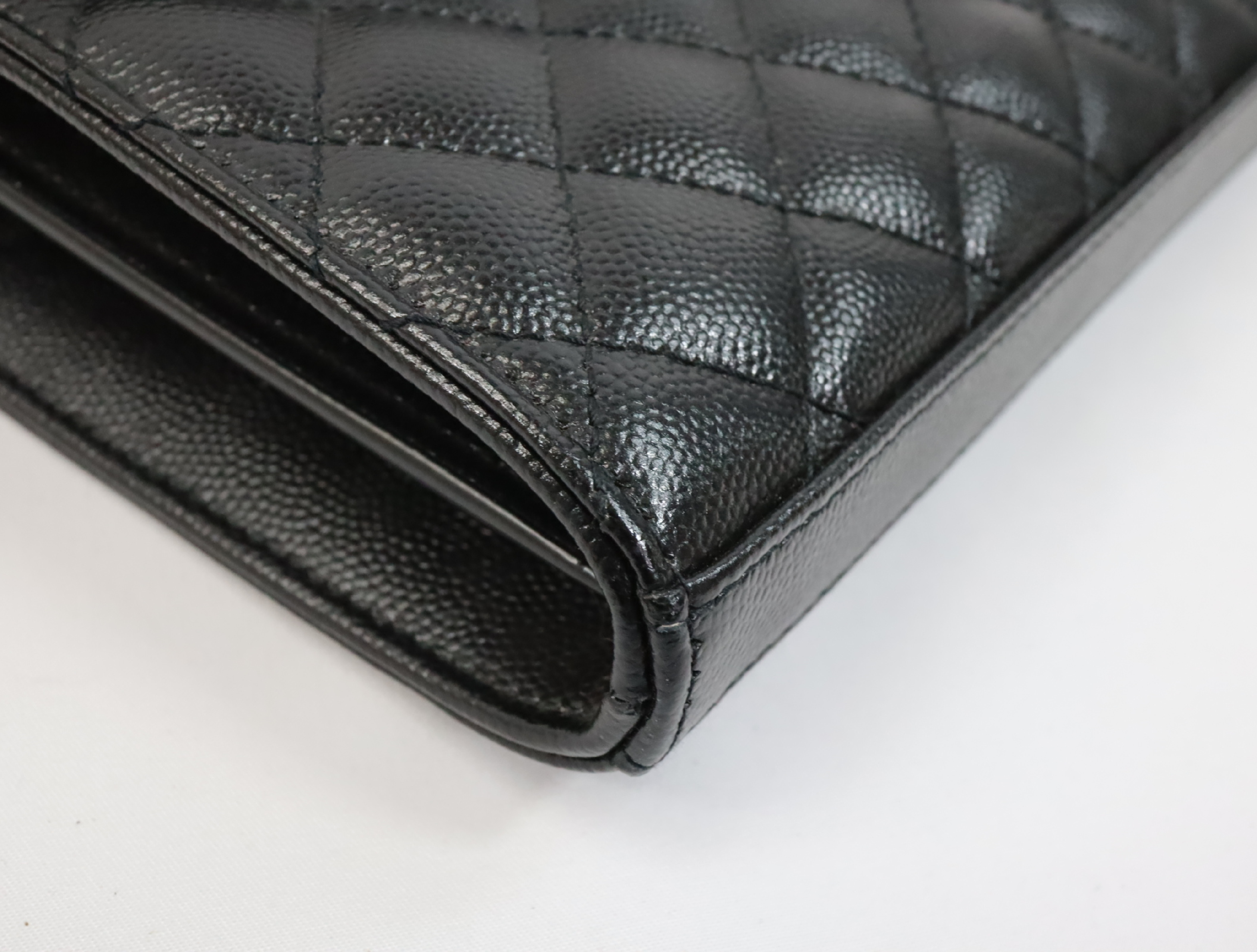 Leather Chain Shoulder Bag, Black, 620280 (Shoulder Bag) — view 7