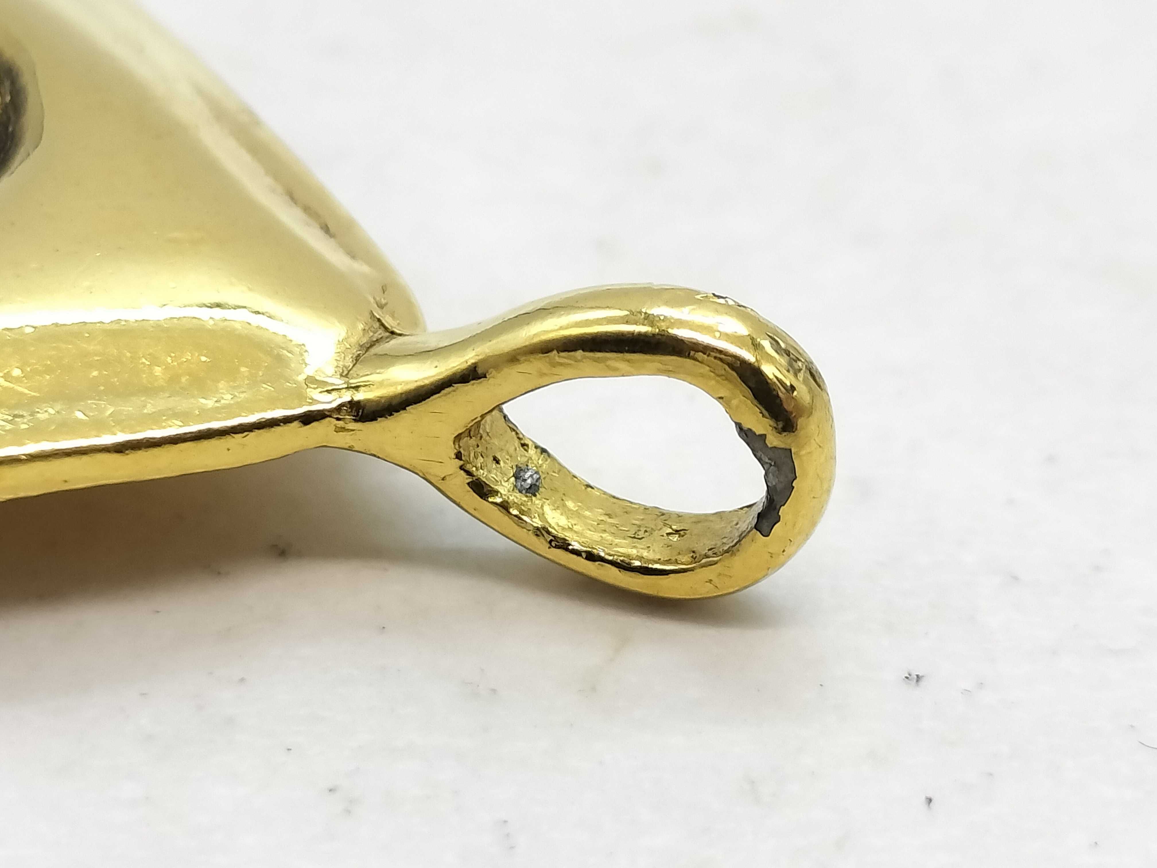 Vintage Coco Mark Square GP Necklace Pendant Top — view 6