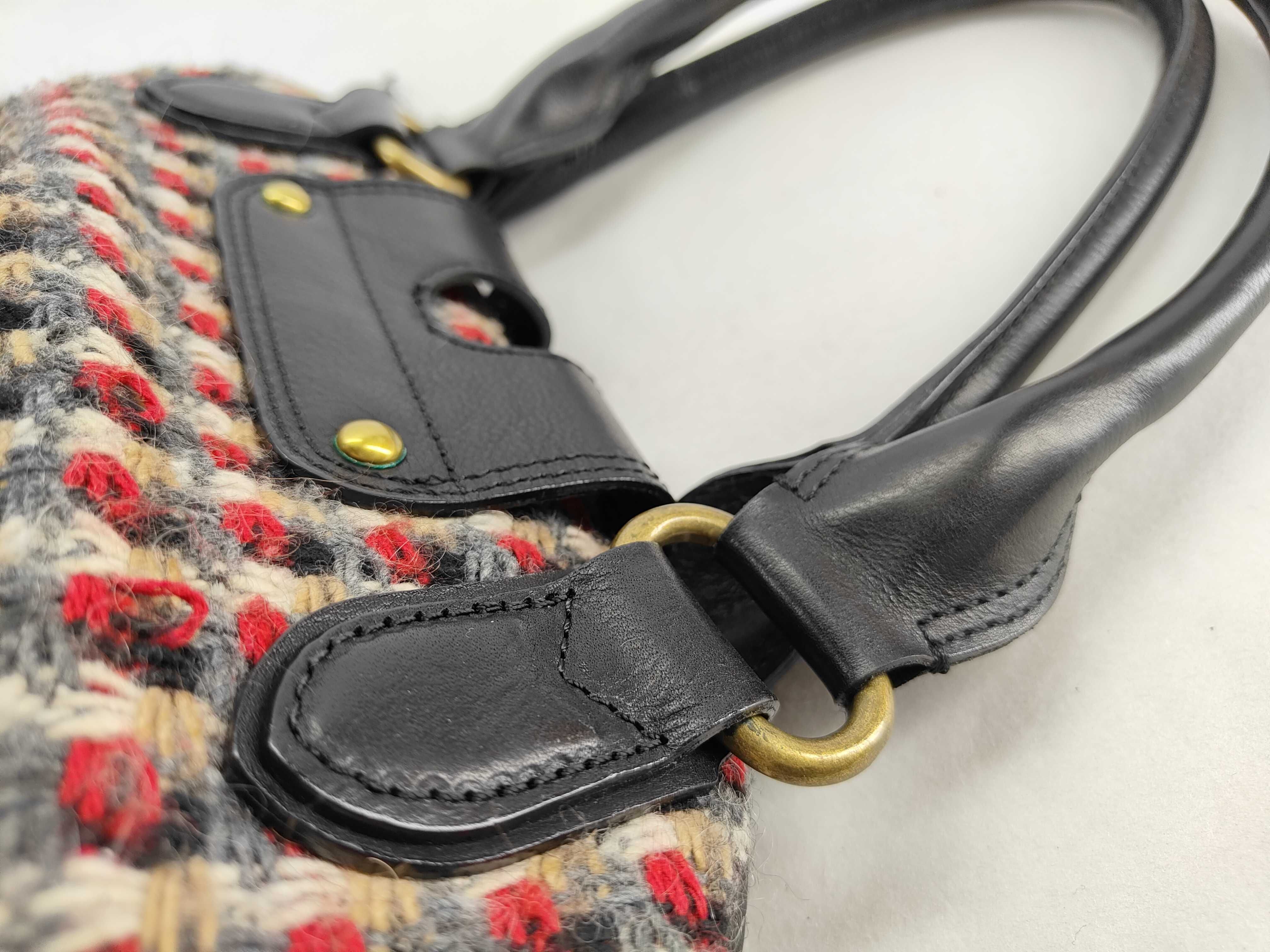 Blue Label Burberry Wool Check Handbag Shoulder Bag — view 6