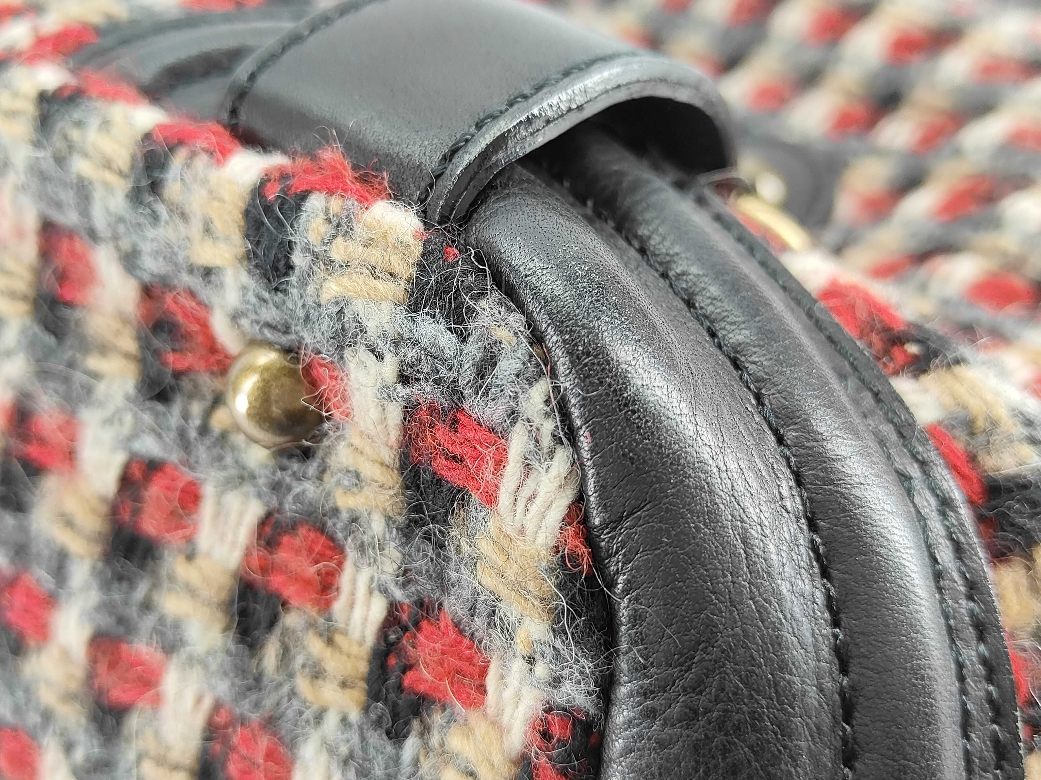 Blue Label Burberry Wool Check Handbag Shoulder Bag — view 7
