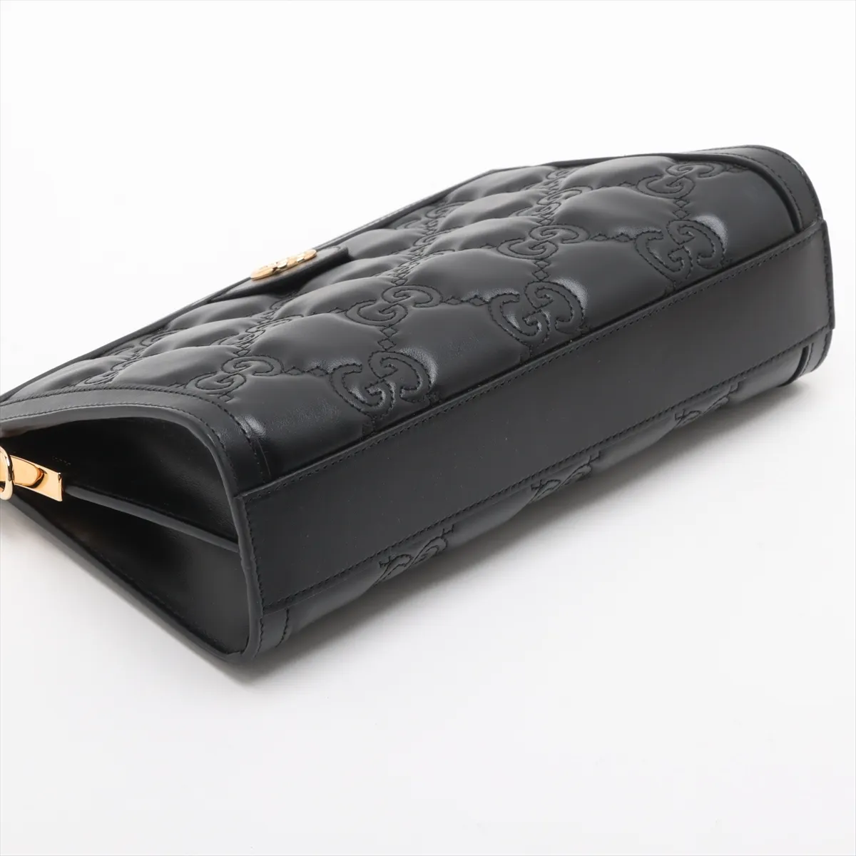 GG Matelasse Leather 2WAY Shoulder Bag Black 702200 — view 4