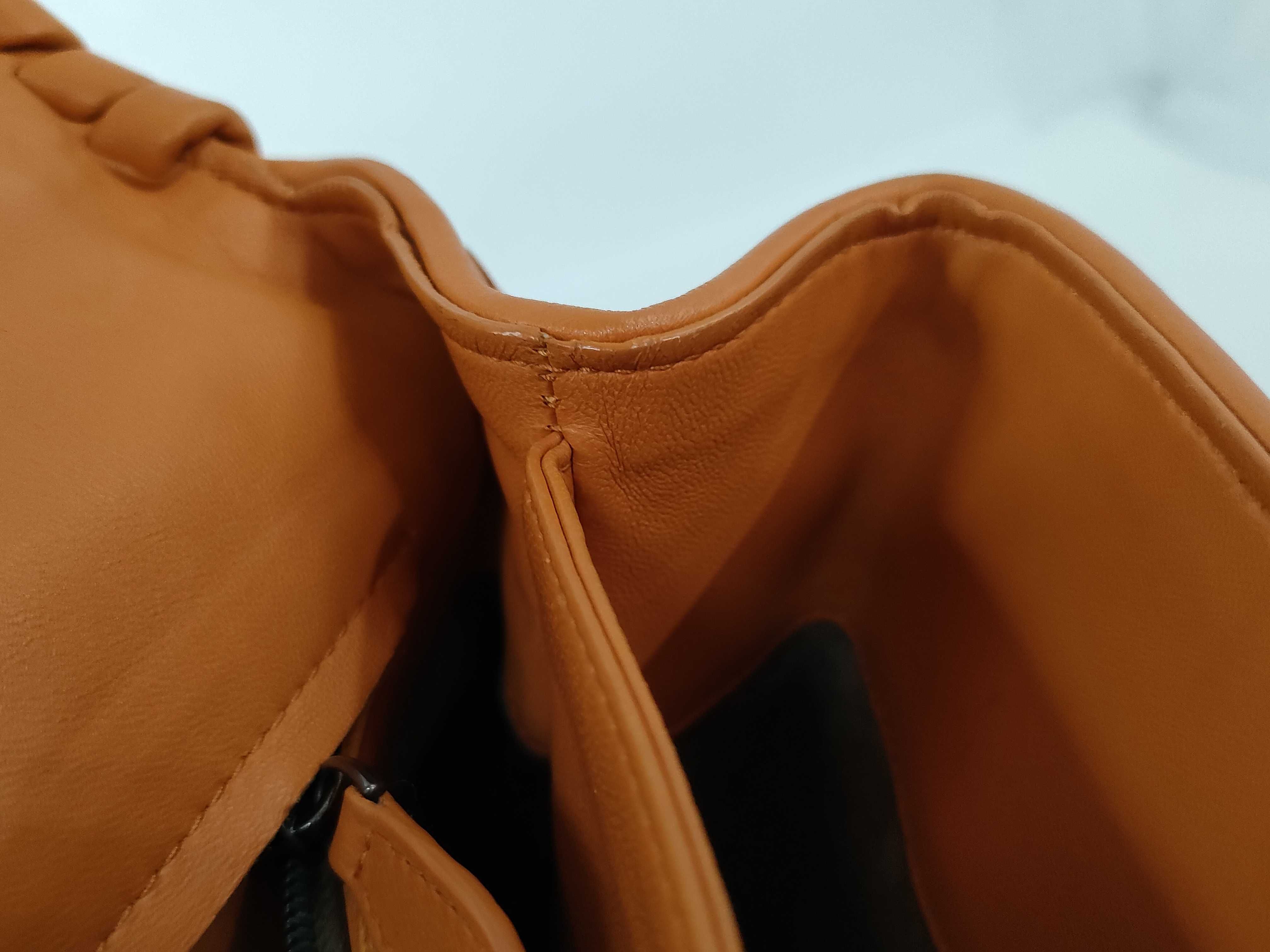 Intrecciato Bottega Veneta Intrecciato Olympian Leather Chain Shoulder Bag Orange Shoulder Bag — view 12