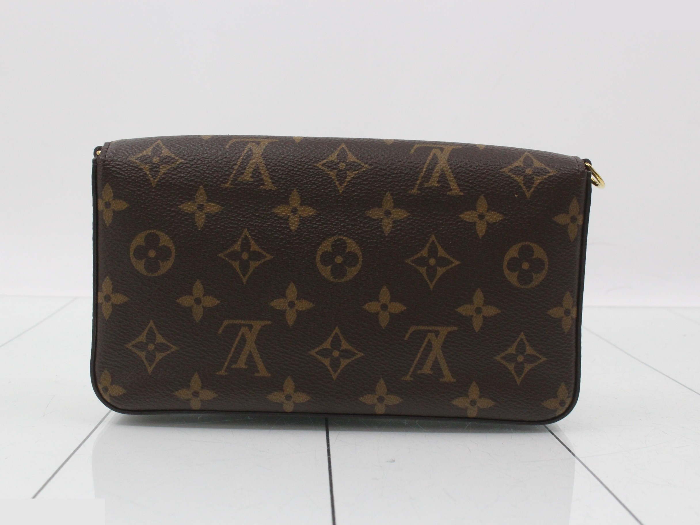 Monogram Pochette Felicie Fuchsia Shoulder Bag with Case — view 2