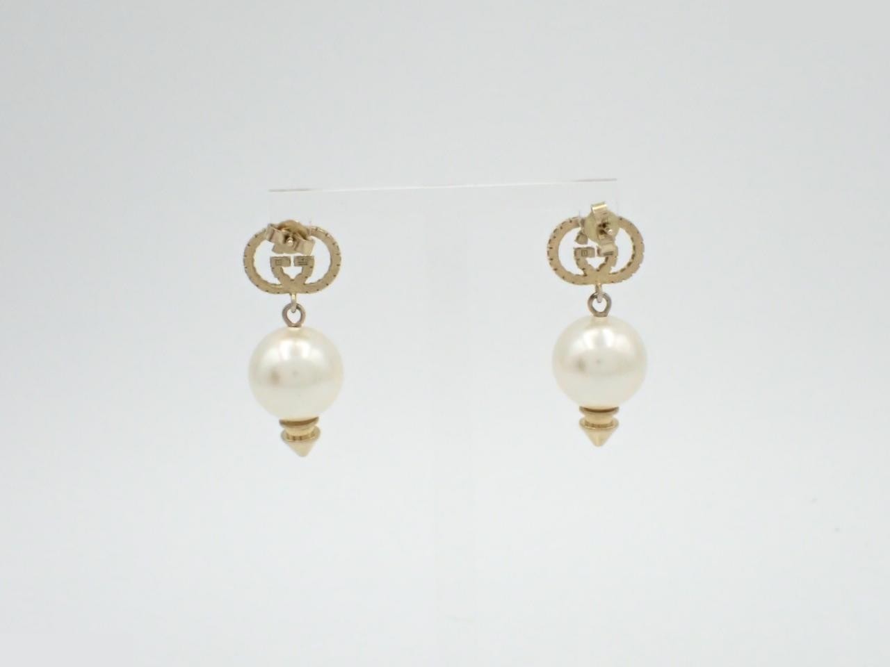 GG Rhinestone Pearl Earrings (2 pieces) with Box — view 2