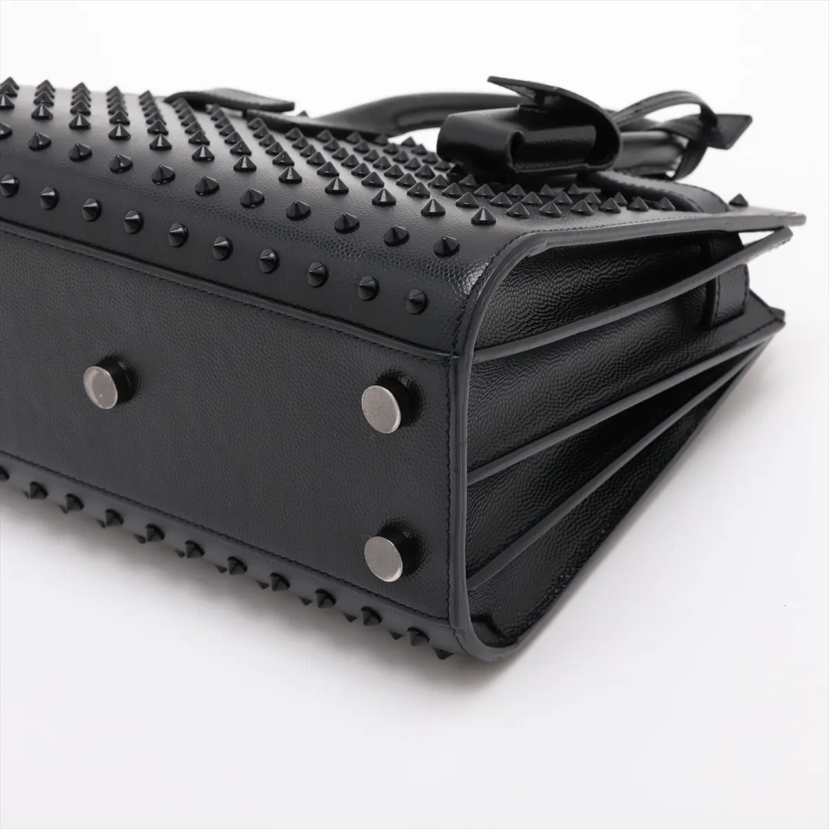 Sac de Jour Leather x Studs 2-Way Handbag, Black 347545 — view 3