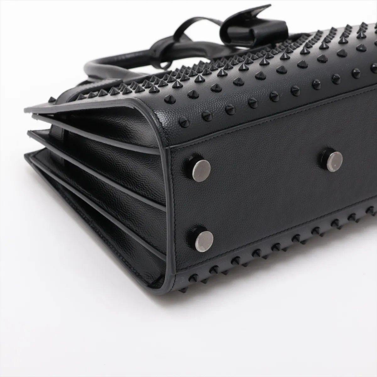 Sac de Jour Leather x Studs 2-Way Handbag, Black 347545 — view 4