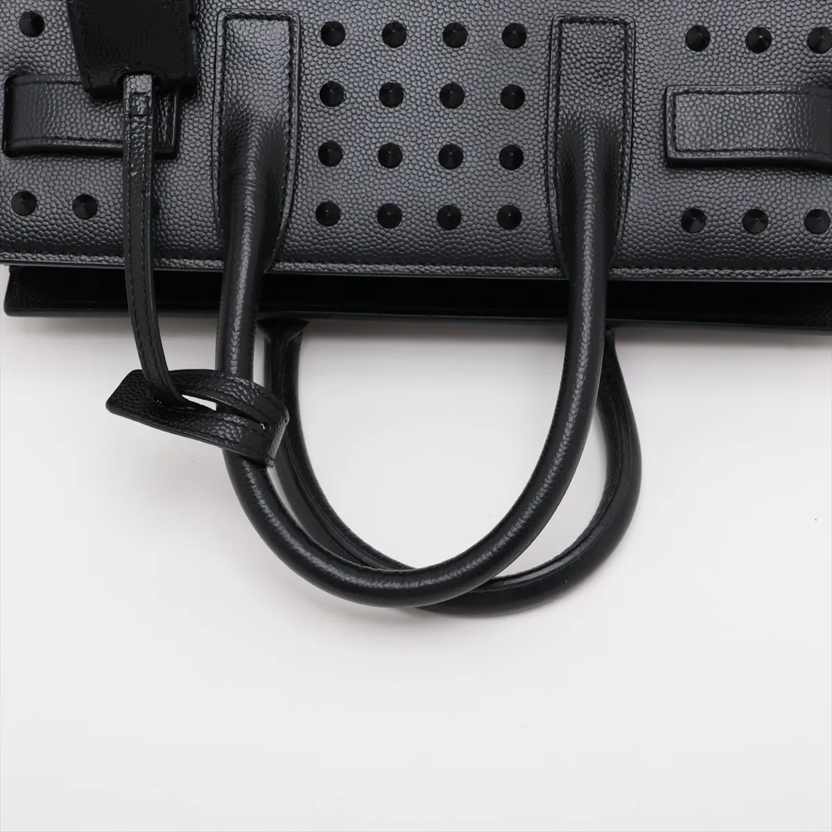 Sac de Jour Leather x Studs 2-Way Handbag, Black 347545 — view 5
