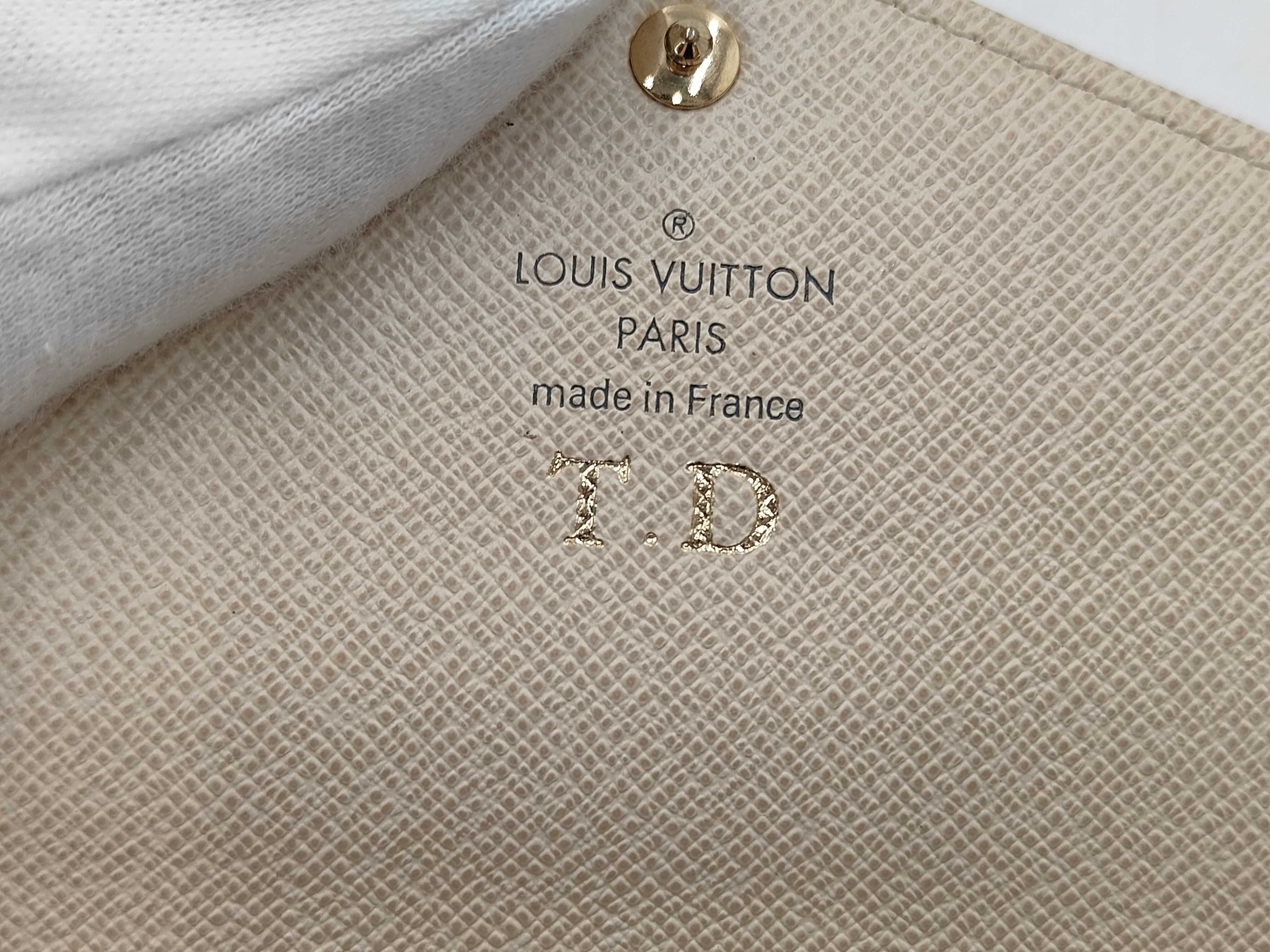 Damier Louis Vuitton Azur Portefeuille Sarah IC Chip Wallet — view 6