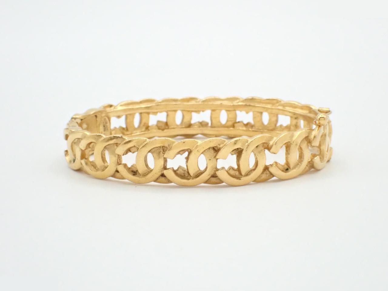 95A Coco Mark Bracelet/Bangle, Gold, with Box