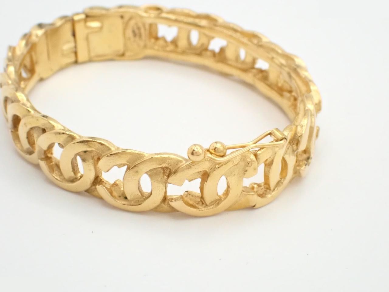 95A Coco Mark Bracelet/Bangle, Gold, with Box — view 3