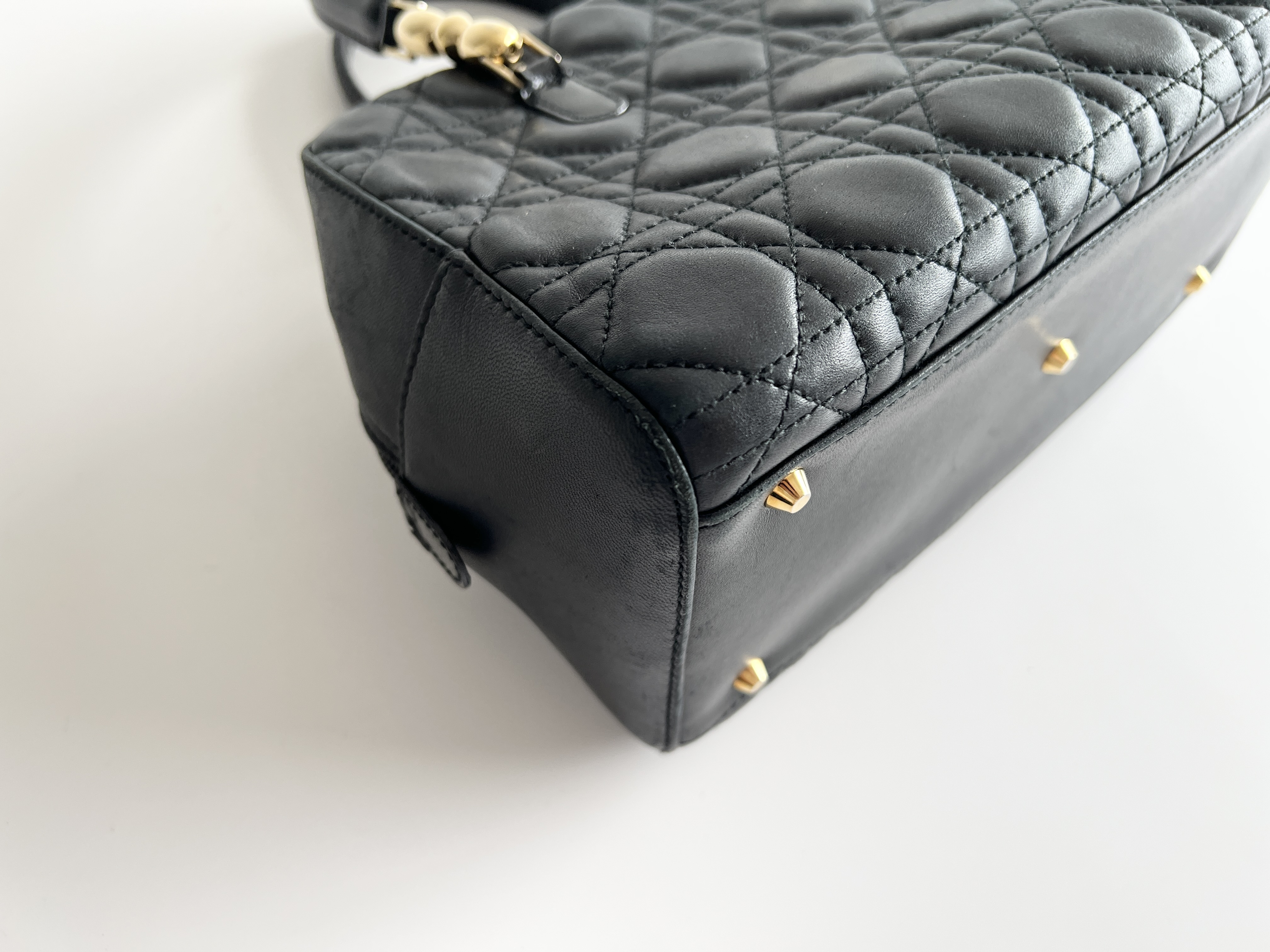 Cannage Maris Pearl Leather Boston Bag Handbag — view 12