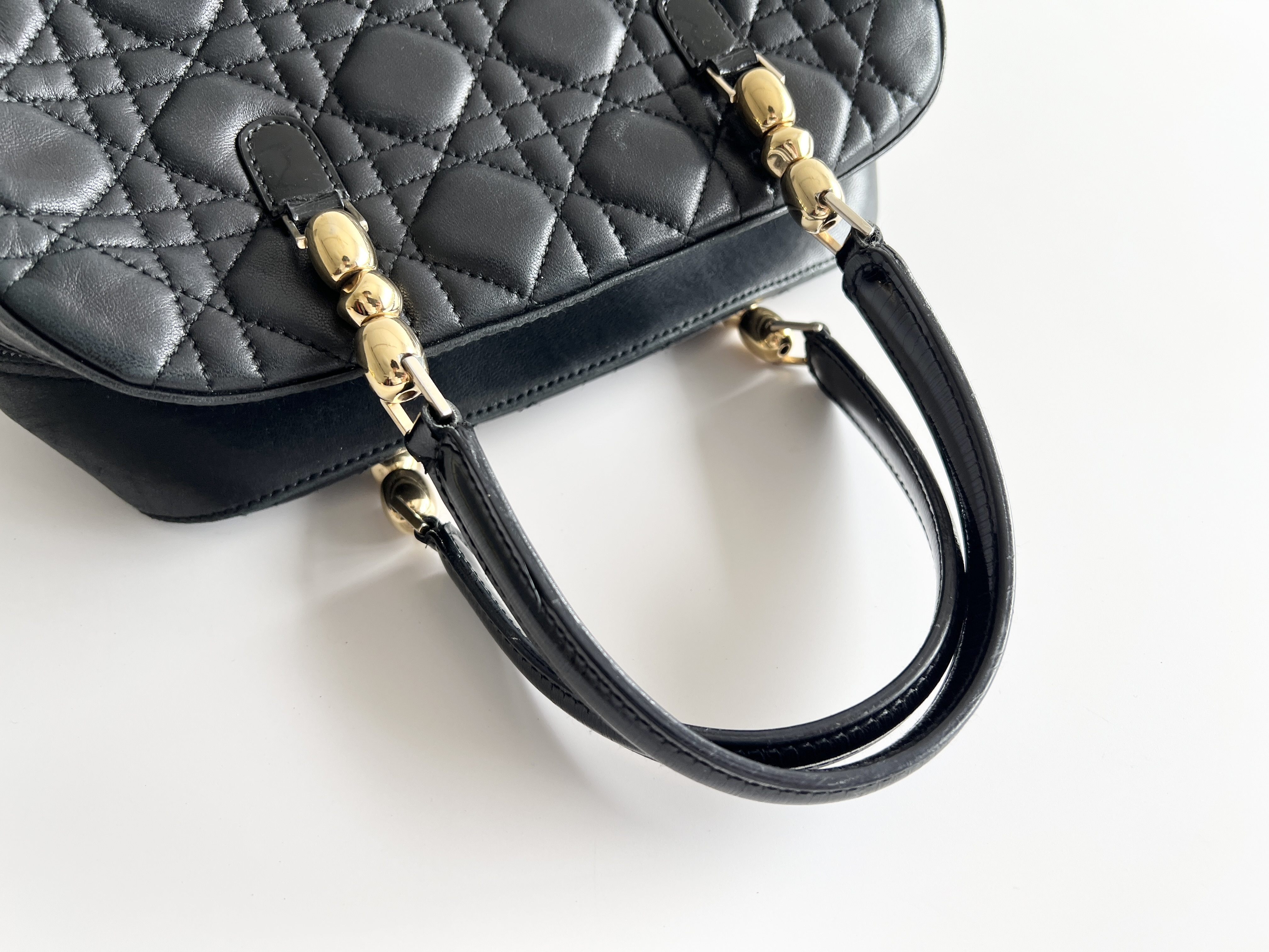 Cannage Maris Pearl Leather Boston Bag Handbag — view 3