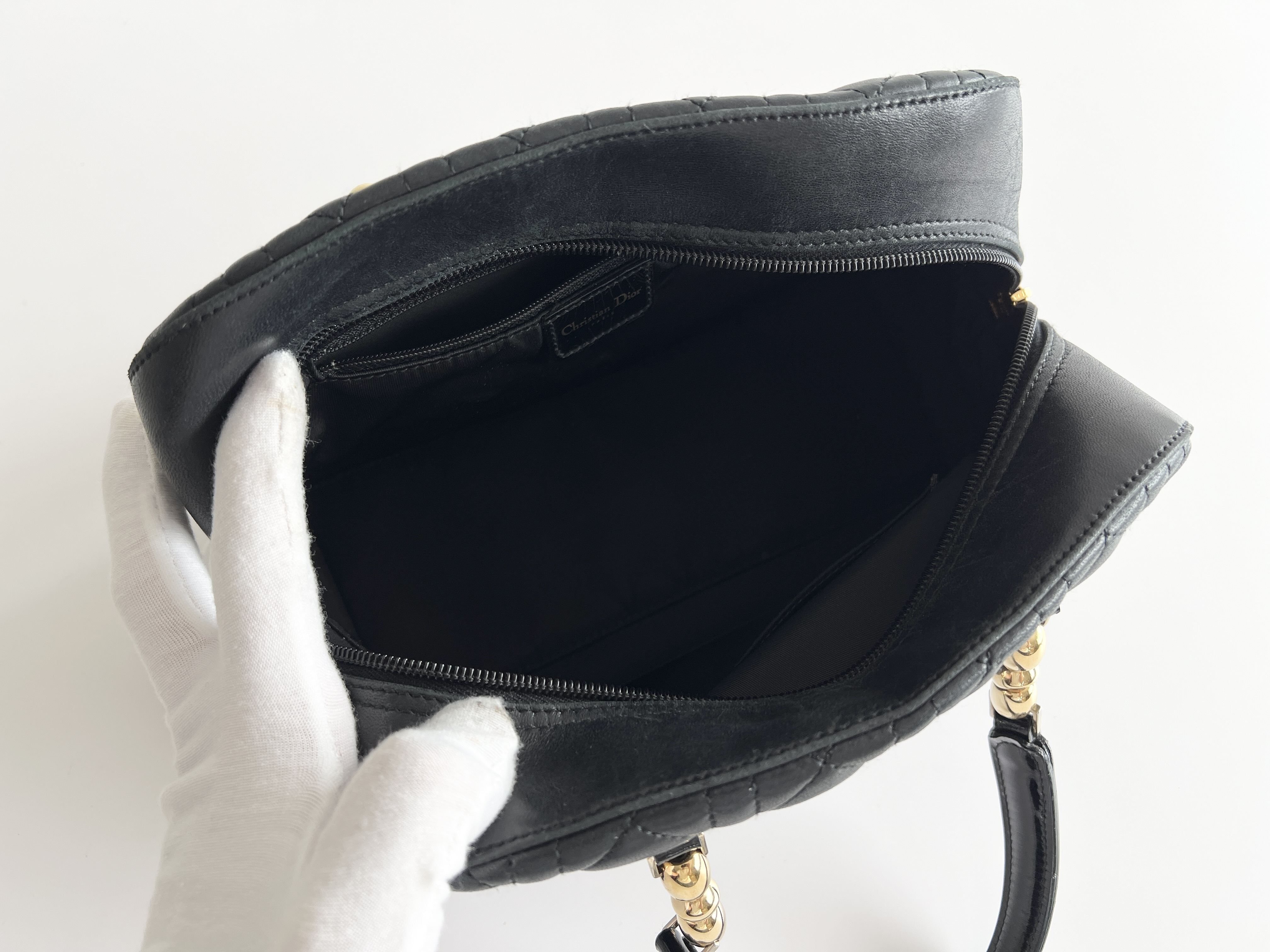 Cannage Maris Pearl Leather Boston Bag Handbag — view 4