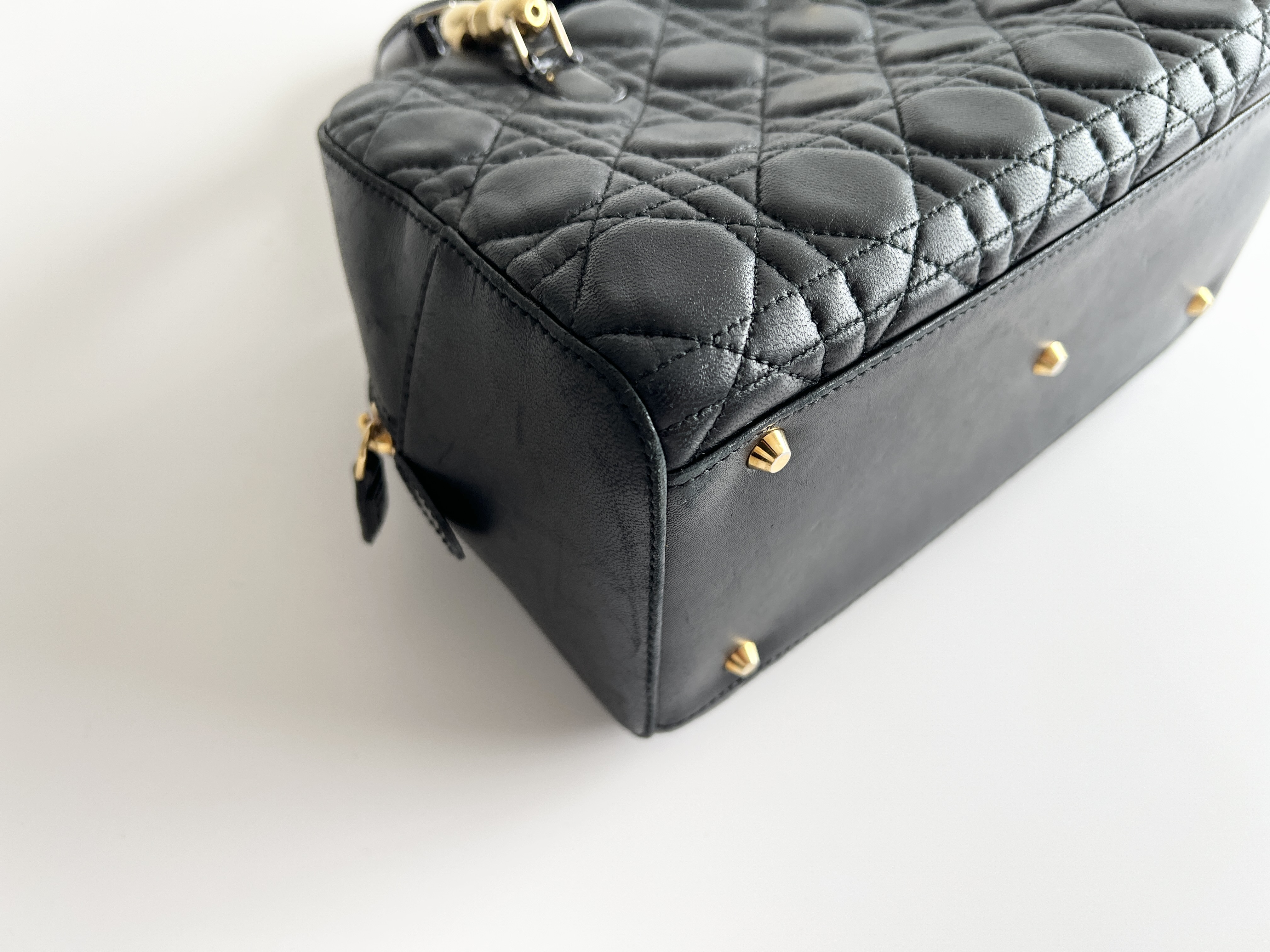 Cannage Maris Pearl Leather Boston Bag Handbag — view 10