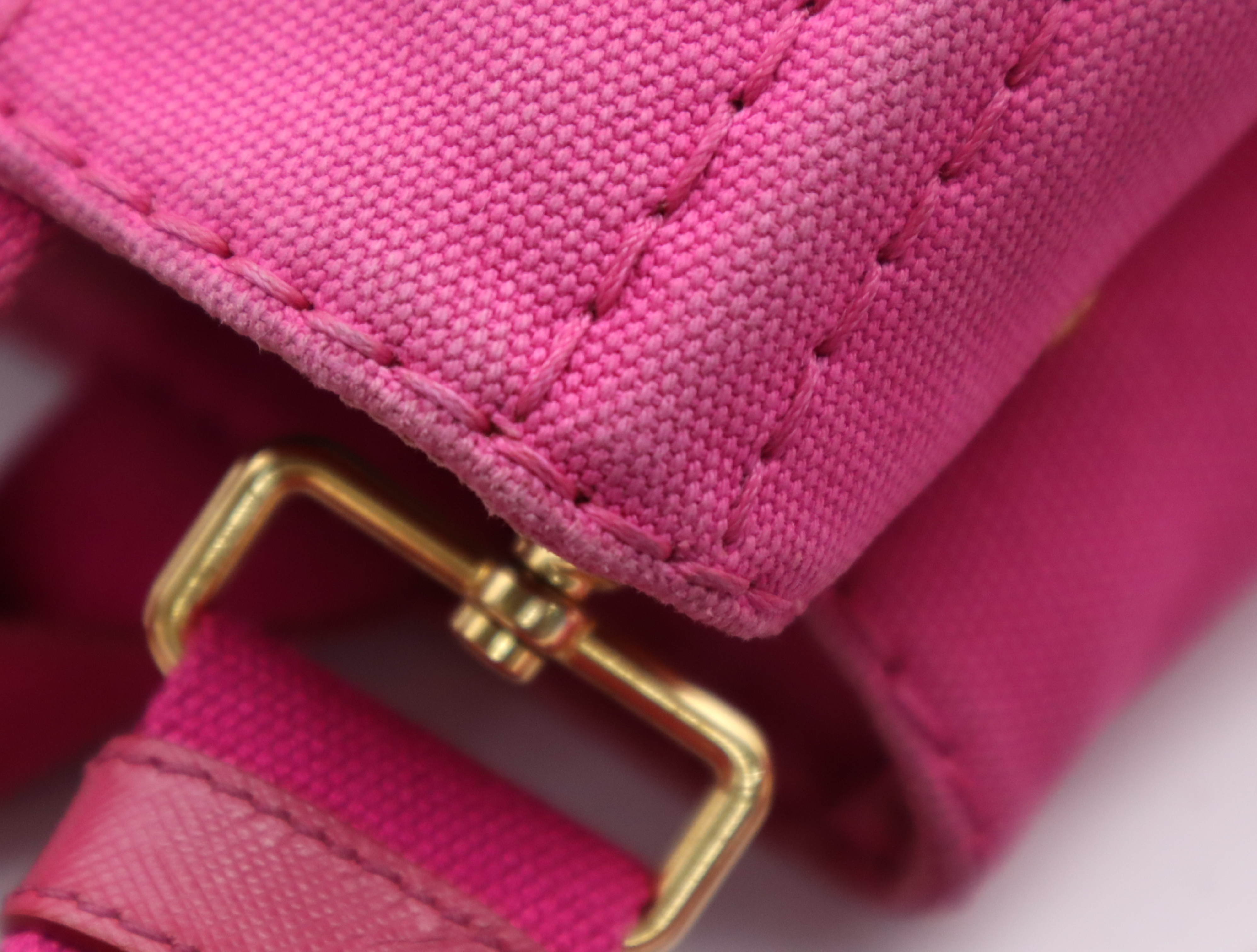 B2439G Canvas Canapa 2-Way Mini Tote Bag, Pink, with Shoulder Strap. — view 11
