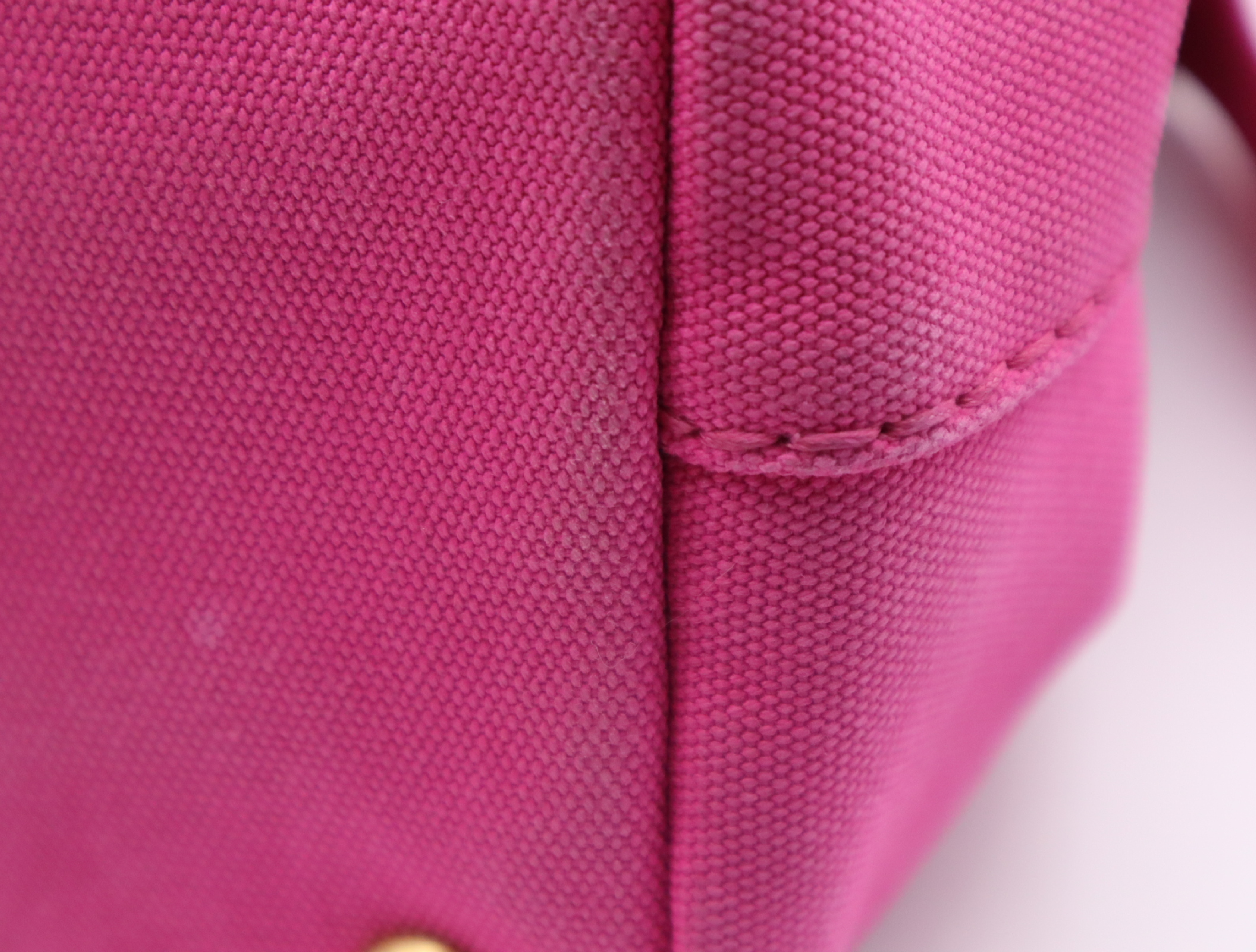B2439G Canvas Canapa 2-Way Mini Tote Bag, Pink, with Shoulder Strap. — view 15