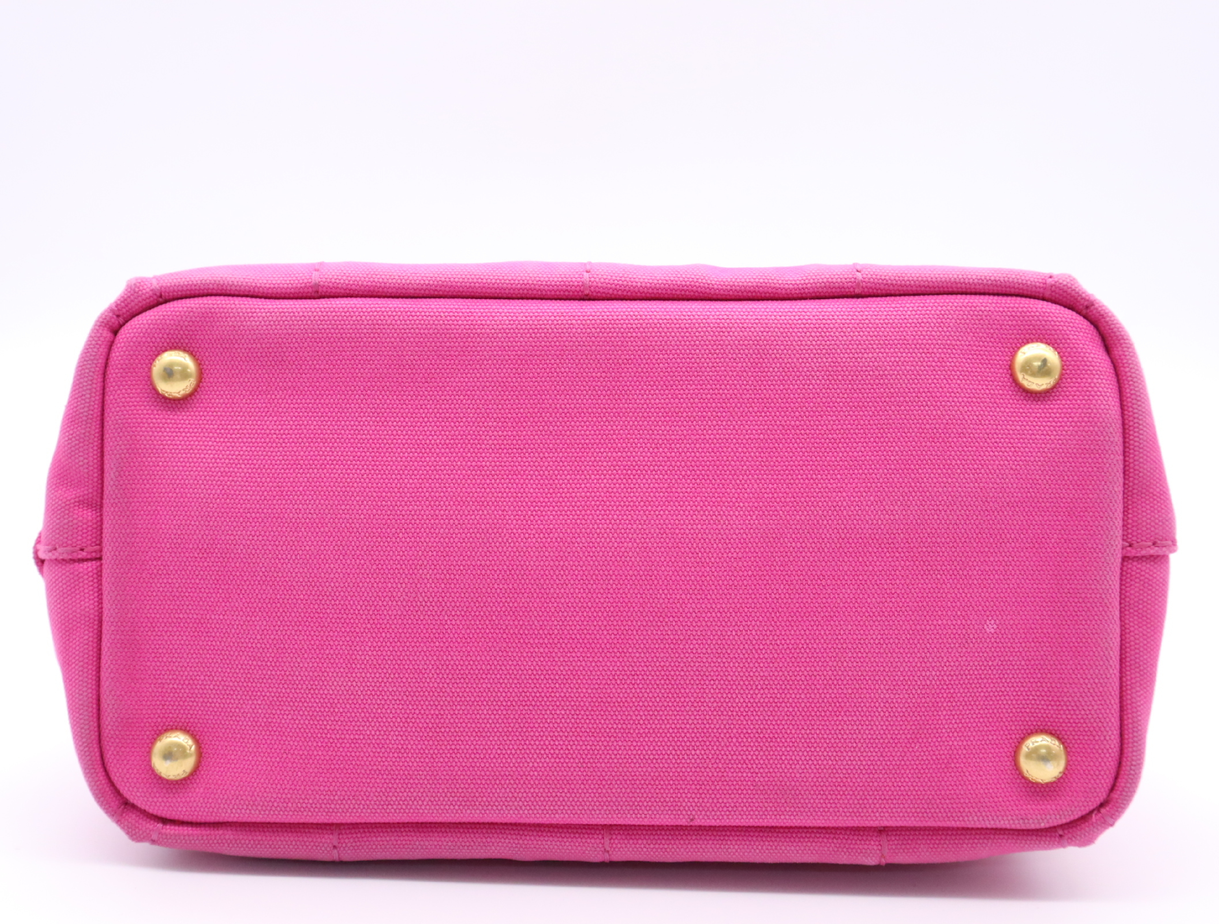 B2439G Canvas Canapa 2-Way Mini Tote Bag, Pink, with Shoulder Strap. — view 4