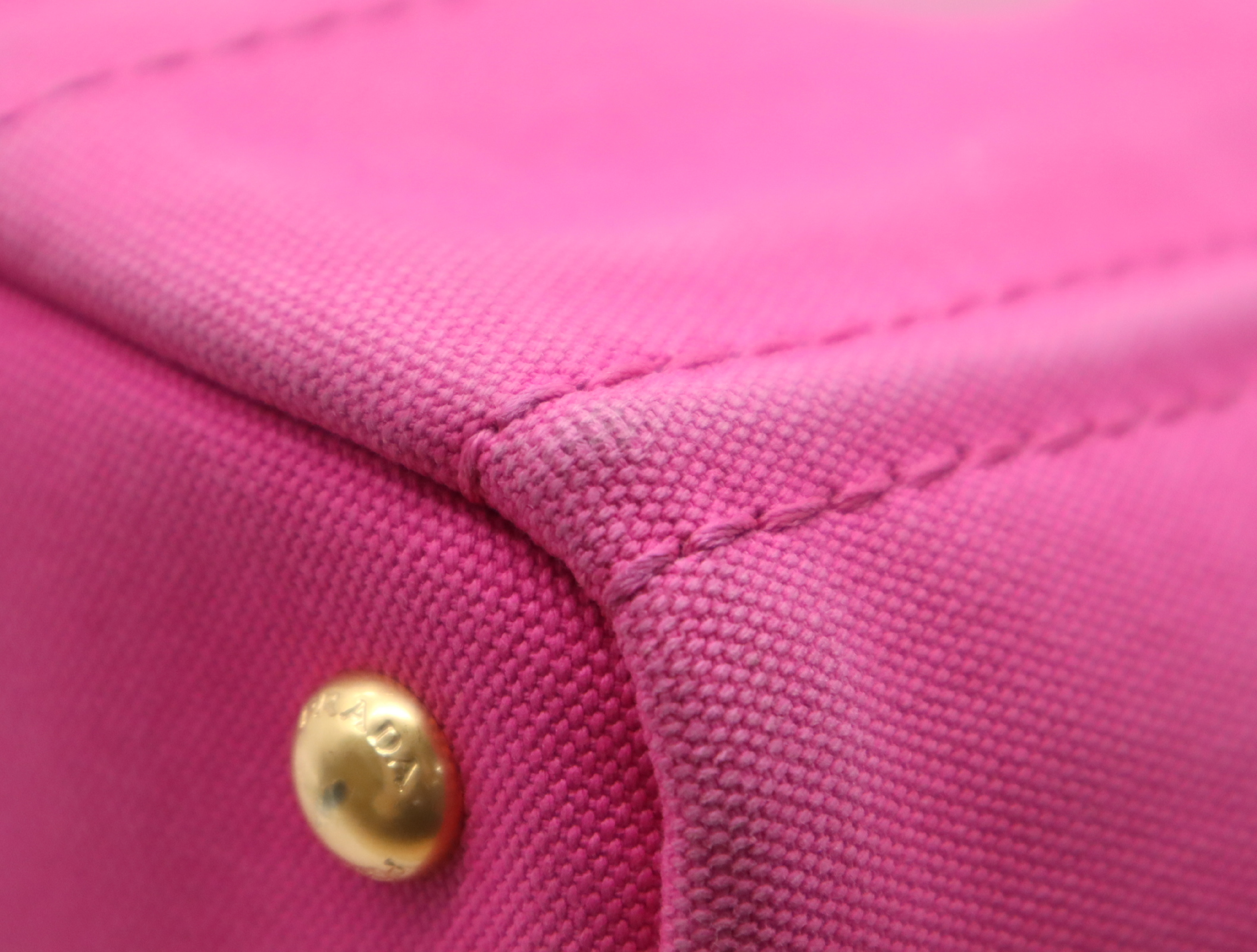 B2439G Canvas Canapa 2-Way Mini Tote Bag, Pink, with Shoulder Strap. — view 7
