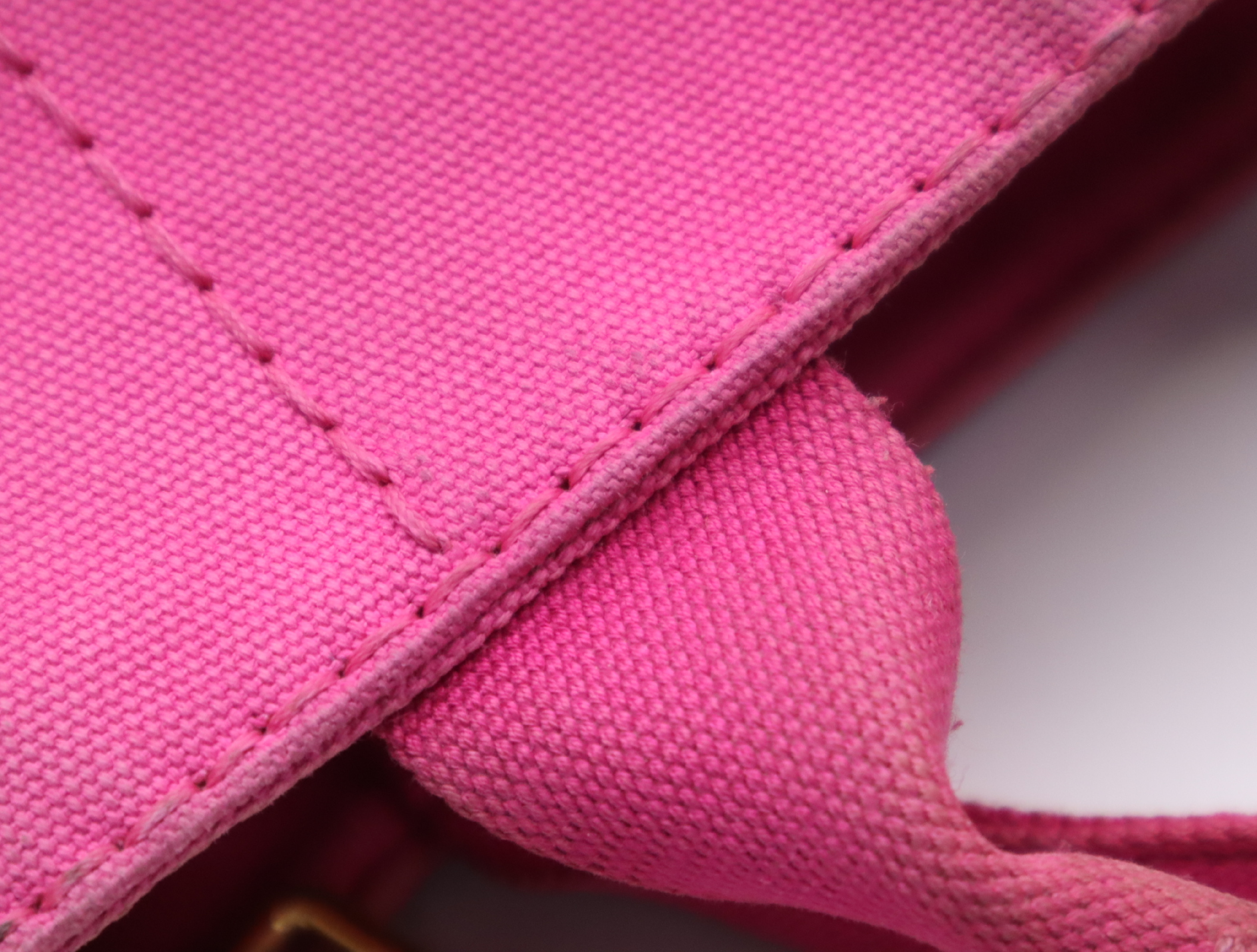 B2439G Canvas Canapa 2-Way Mini Tote Bag, Pink, with Shoulder Strap. — view 9